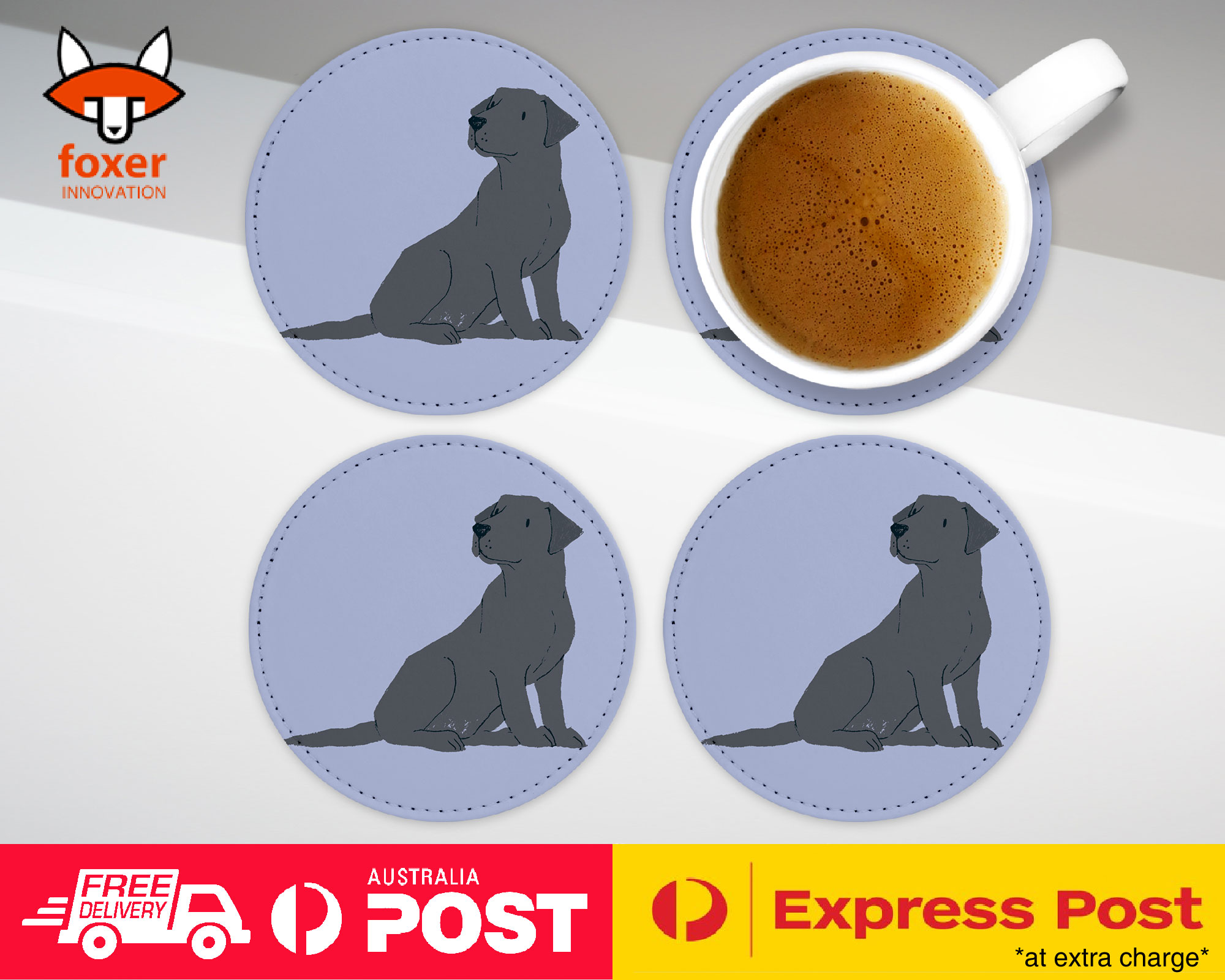 COASTER COFFEE DRINKING MAT|LABRADOR RETRIEVER DOG 2