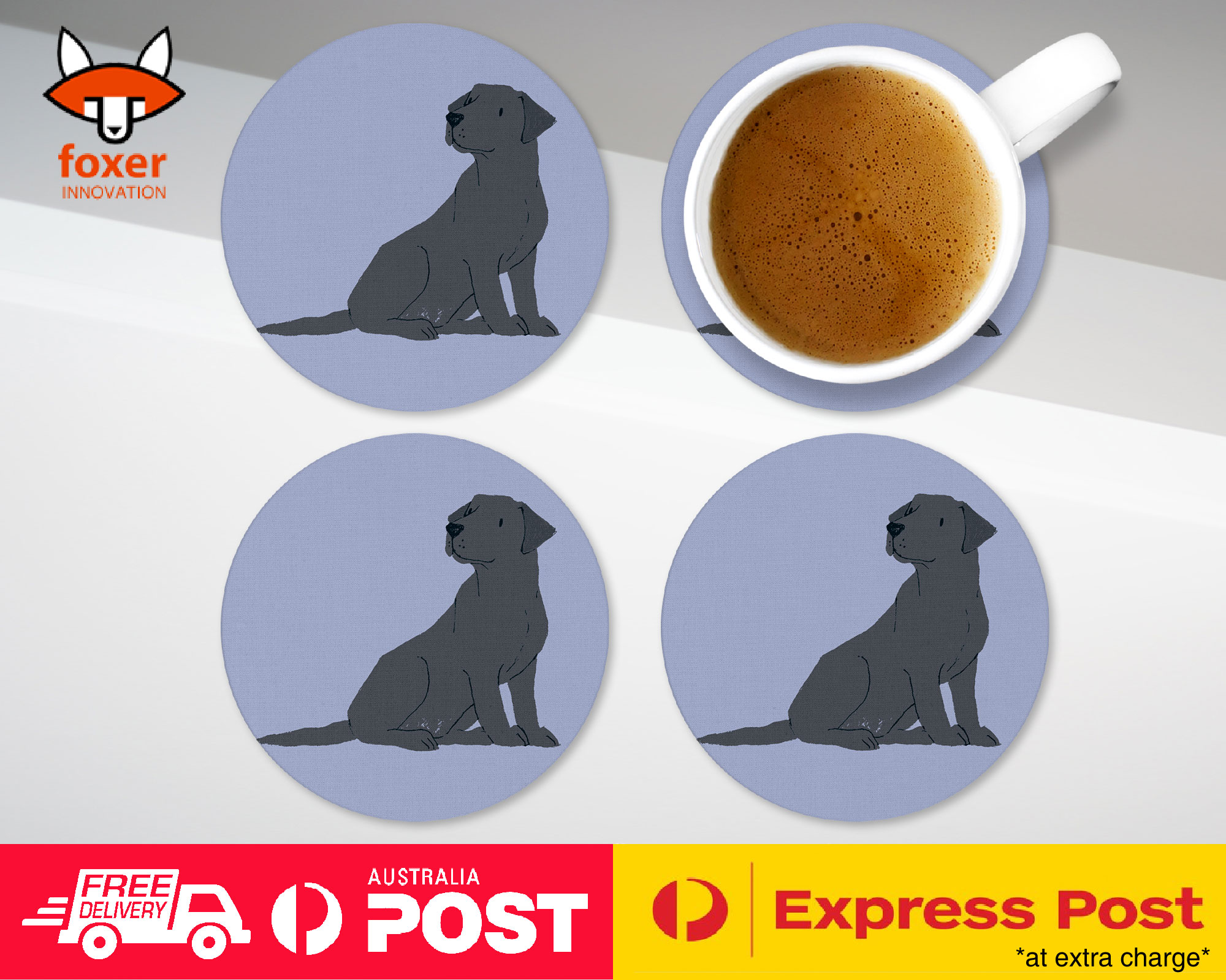 COASTER COFFEE DRINKING MAT|LABRADOR RETRIEVER DOG 2