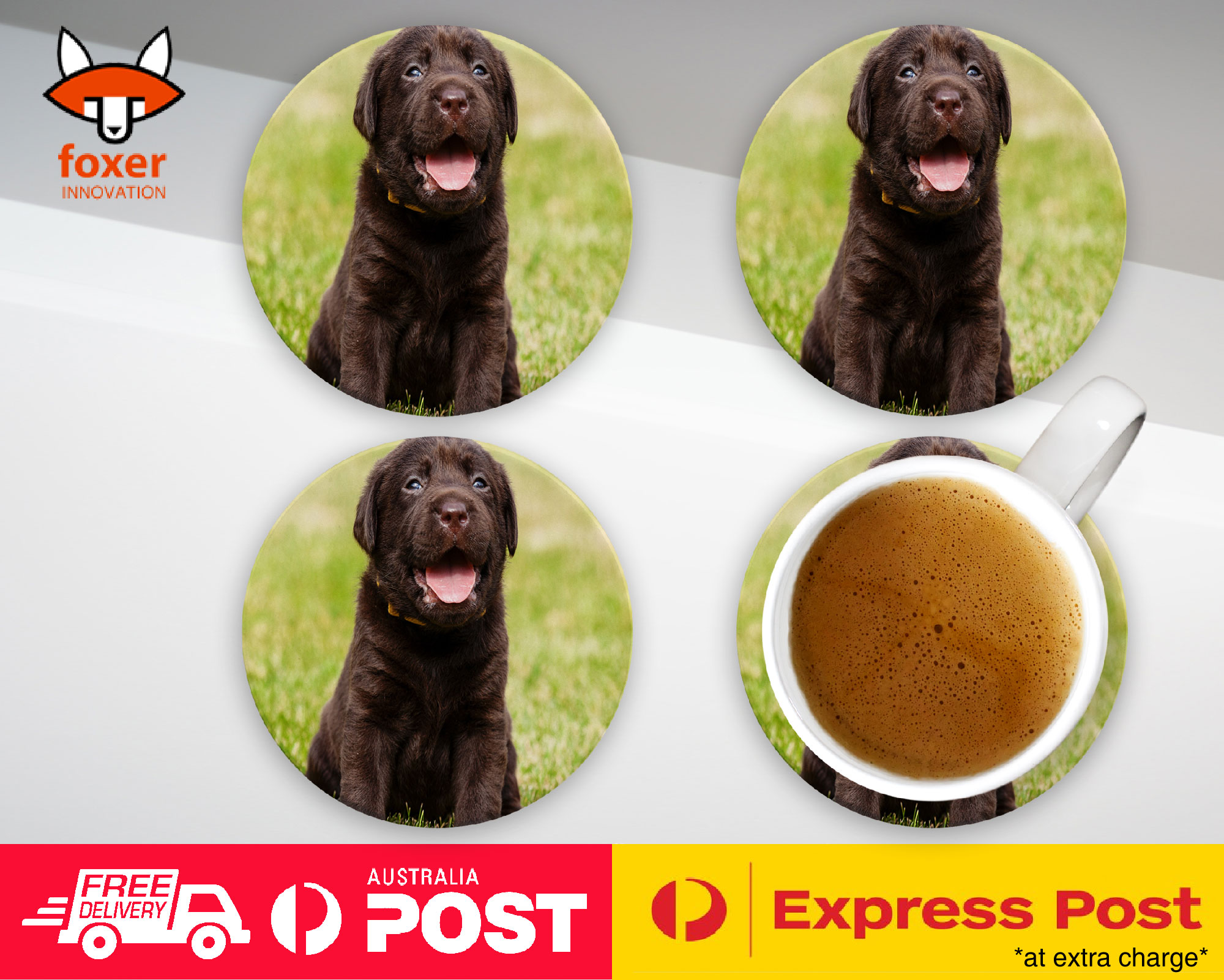 COASTER COFFEE DRINKING MAT|LABRADOR RETRIEVER DOG 17