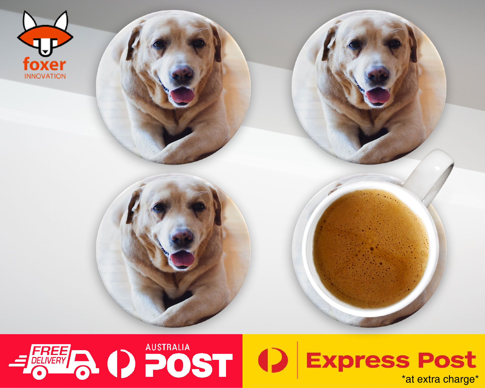 COASTER COFFEE DRINKING MAT|LABRADOR RETRIEVER DOG 18