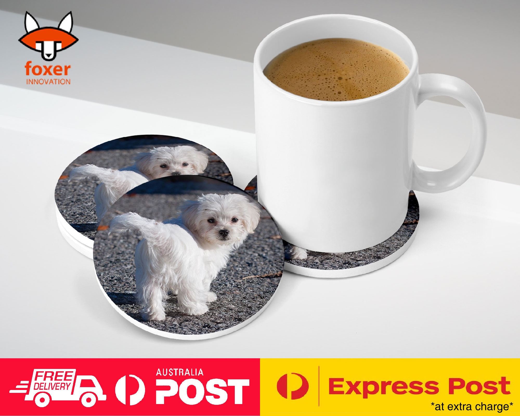 COASTER COFFEE DRINKING MAT|MALTESE DOG 7