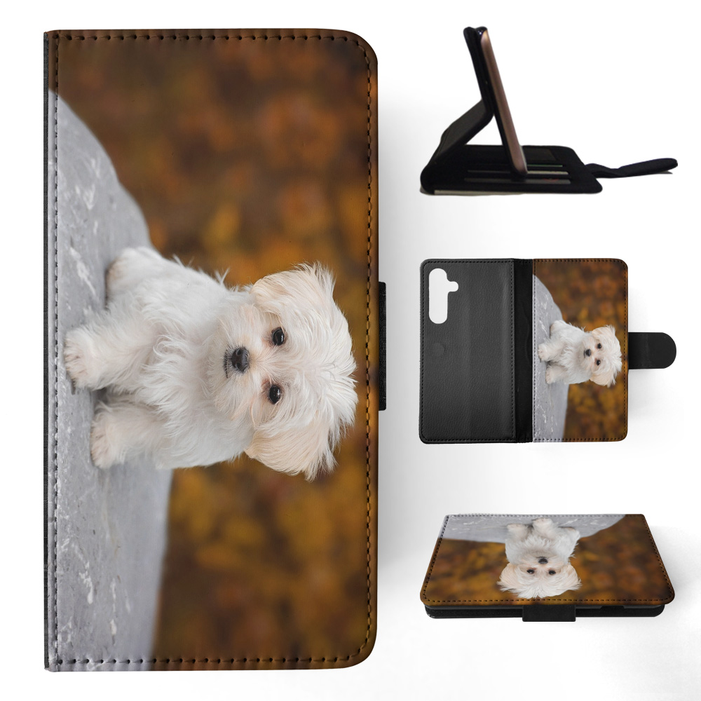 FLIP CASE FOR SAMSUNG GALAXY|MALTESE DOG 9 - Picture 11 of 120