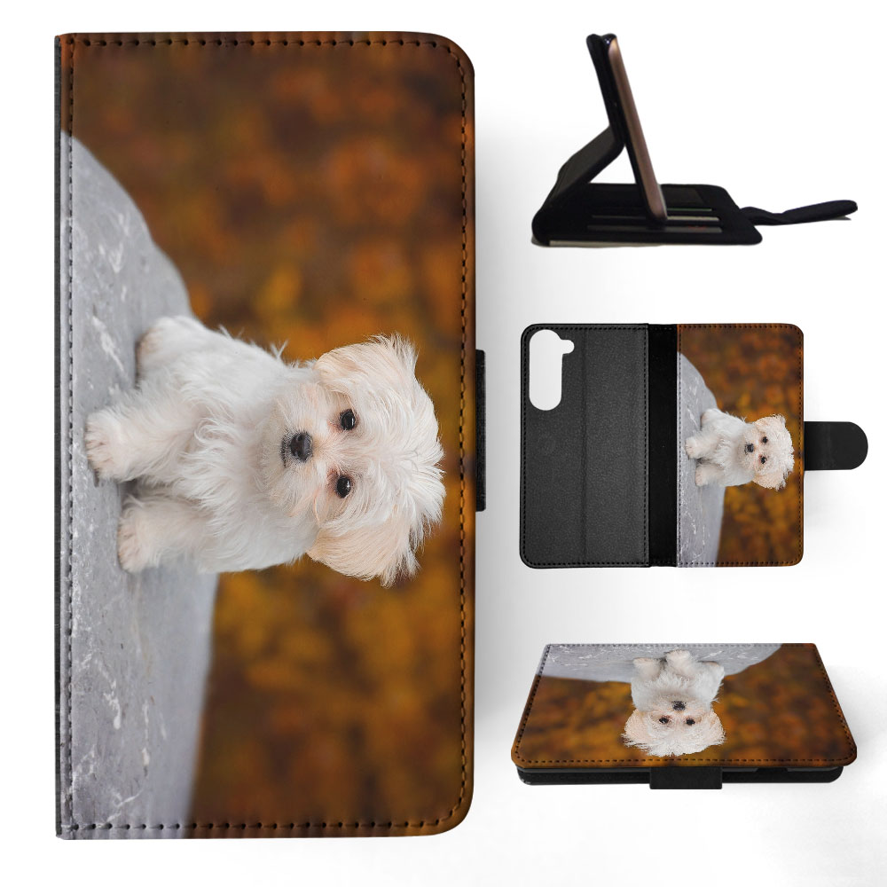 FLIP CASE FOR SAMSUNG GALAXY|MALTESE DOG 9 - Picture 26 of 120