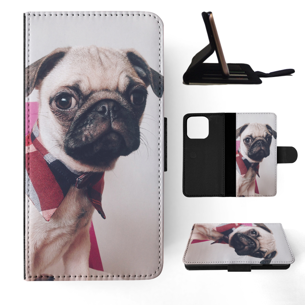 FLIP CASE FOR APPLE IPHONE|CUTE DOG PUPPY CANINE PUG 14 - Picture 11 of 193