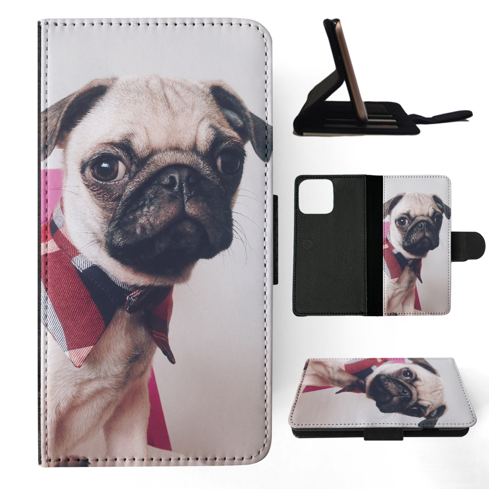 FLIP CASE FOR APPLE IPHONE|CUTE DOG PUPPY CANINE PUG 14 - Picture 6 of 193