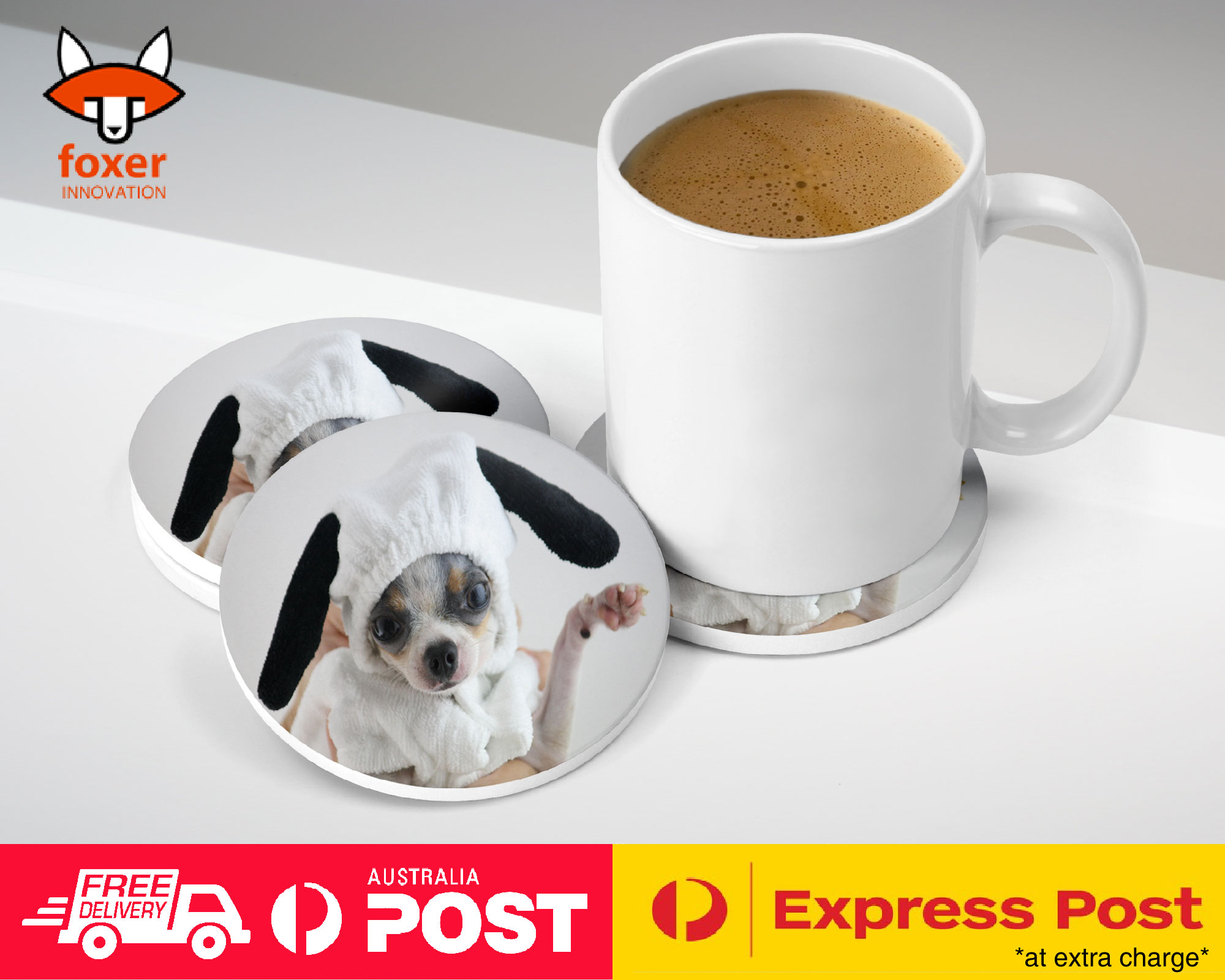 COASTER COFFEE DRINKING MAT|CUTE DOG PUPPY CANINE 5