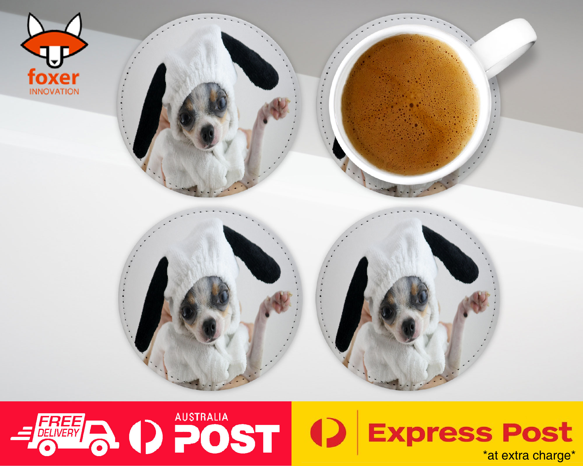 COASTER COFFEE DRINKING MAT|CUTE DOG PUPPY CANINE 5