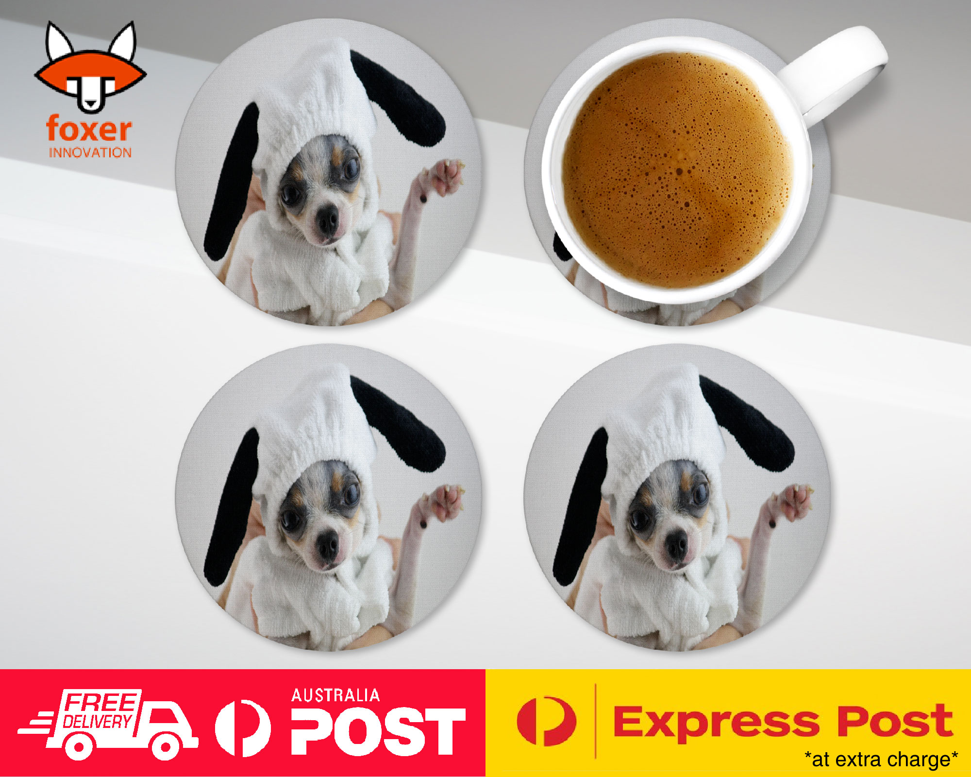 COASTER COFFEE DRINKING MAT|CUTE DOG PUPPY CANINE 5