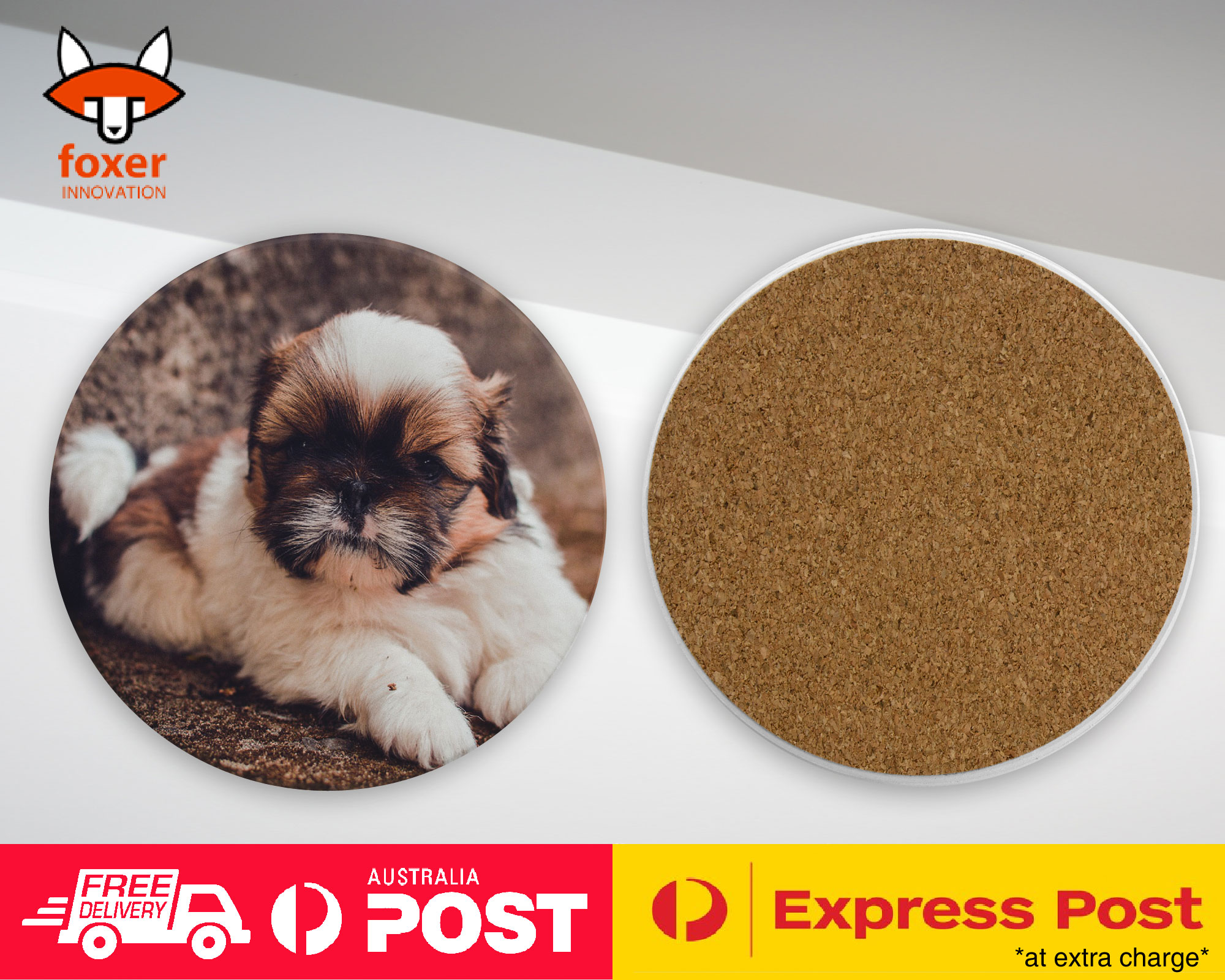 COASTER COFFEE DRINKING MAT|CUTE DOG PUPPY CANINE 9