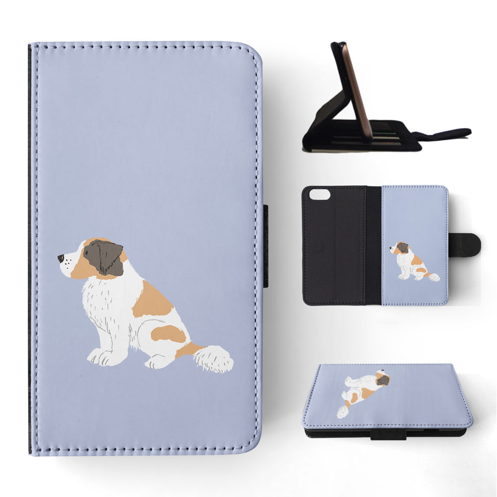 FLIP CASE FOR APPLE IPHONE|SAINT BERNARD DOG 1 - Picture 169 of 193