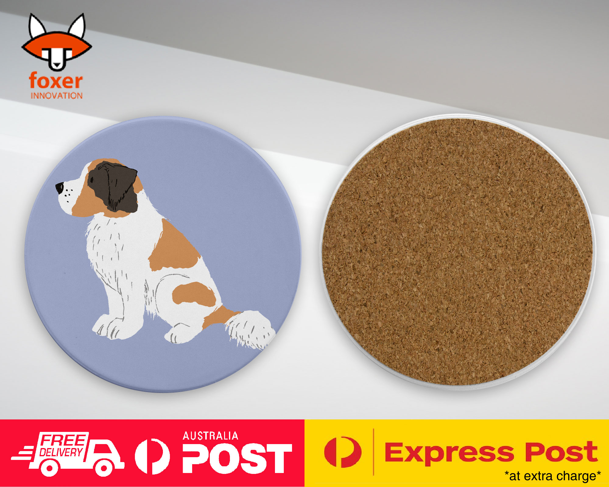 COASTER COFFEE DRINKING MAT|SAINT BERNARD DOG 1