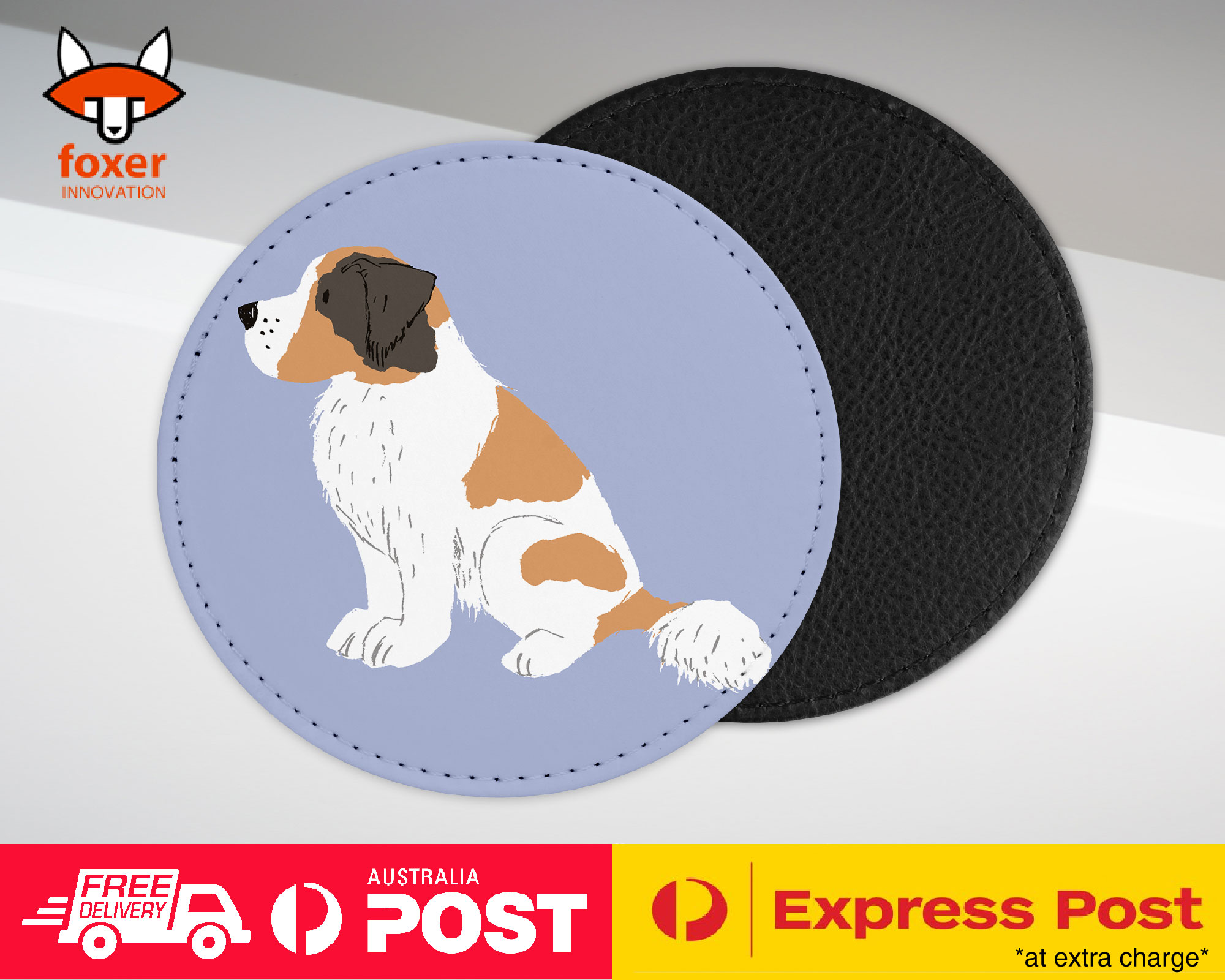 COASTER COFFEE DRINKING MAT|SAINT BERNARD DOG 1