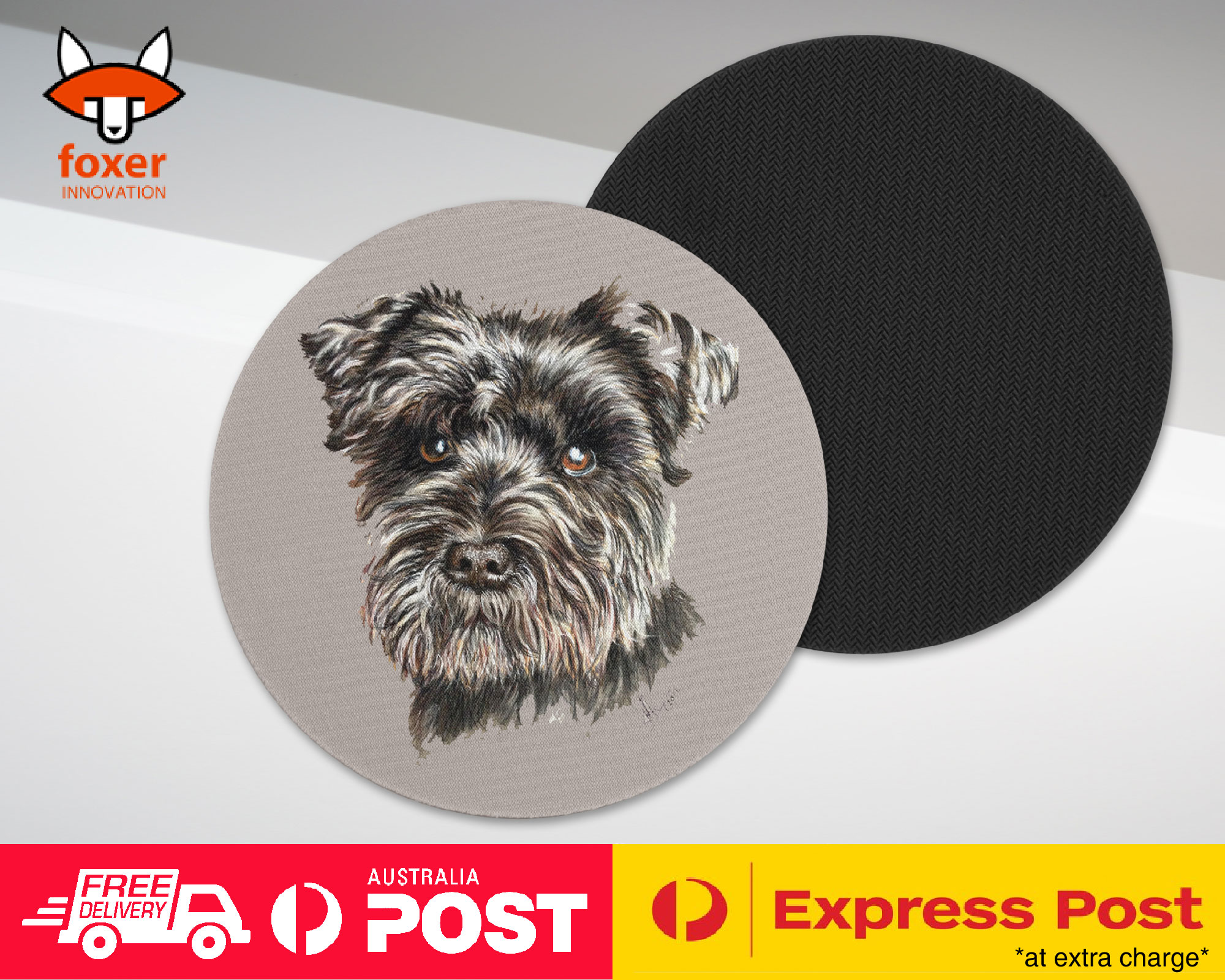 COASTER COFFEE DRINKING MAT|SCHNAUZER DOG 8 - Imagen 2 de 21