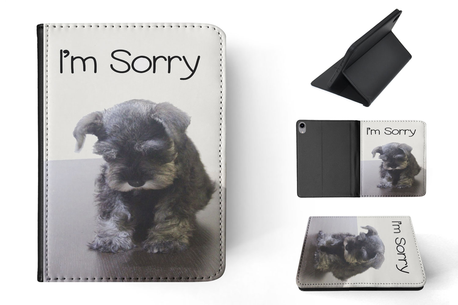 CASE COVER FOR APPLE IPAD|SCHNAUZER DOG 17