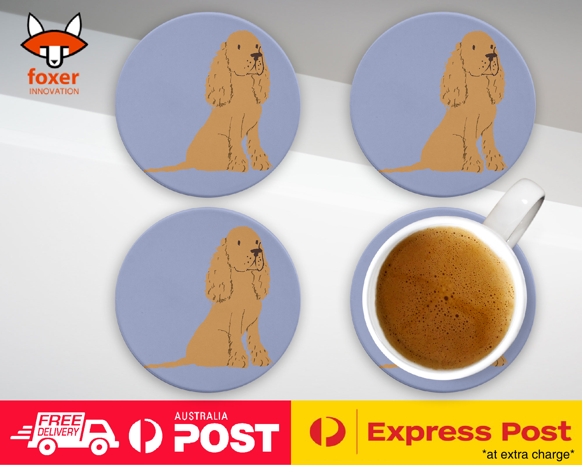 COASTER COFFEE DRINKING MAT|SPANIEL COCKER DOG 2 173