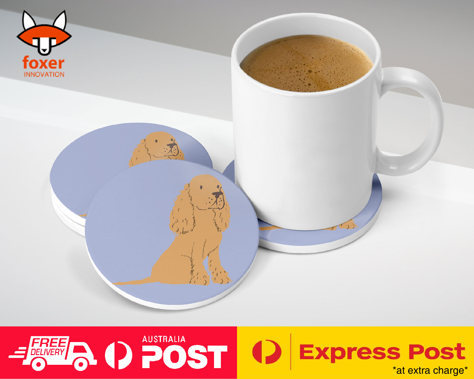 COASTER COFFEE DRINKING MAT|SPANIEL COCKER DOG 2 173