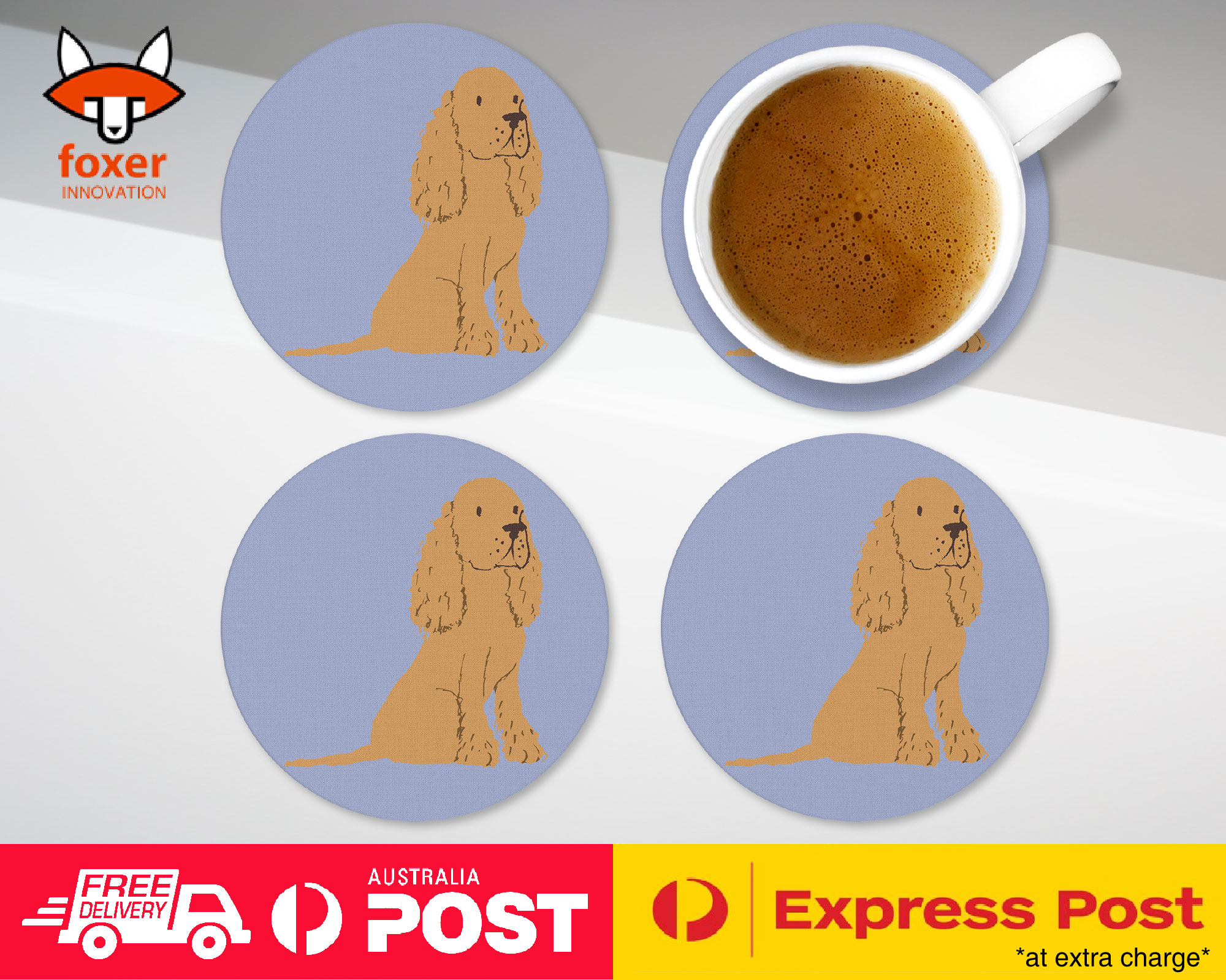 COASTER COFFEE DRINKING MAT|SPANIEL COCKER DOG 2 173