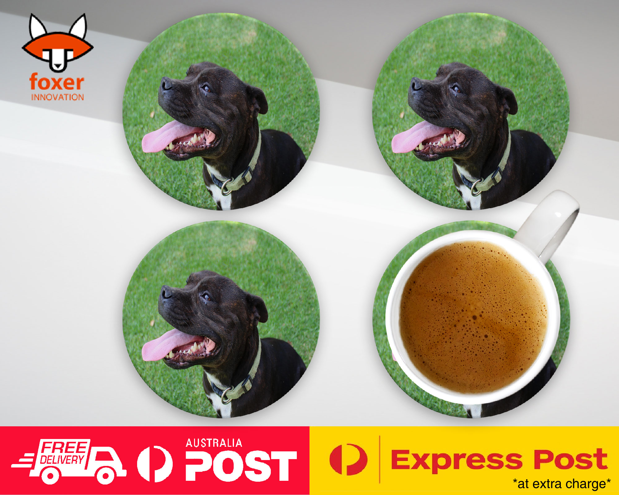 COASTER COFFEE DRINKING MAT|STAFFORDSHIRE BULL TERRIER 2
