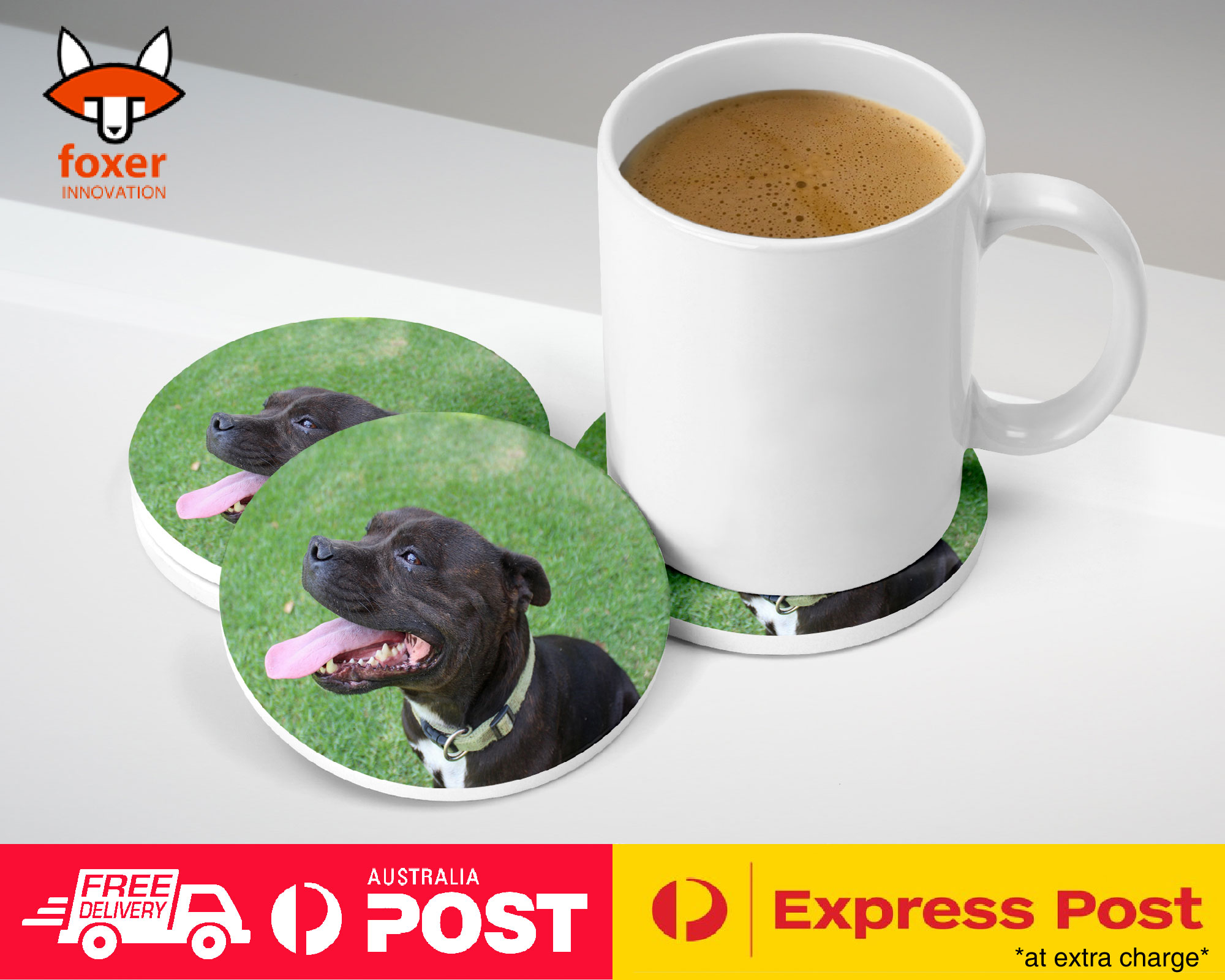 COASTER COFFEE DRINKING MAT|STAFFORDSHIRE BULL TERRIER 2