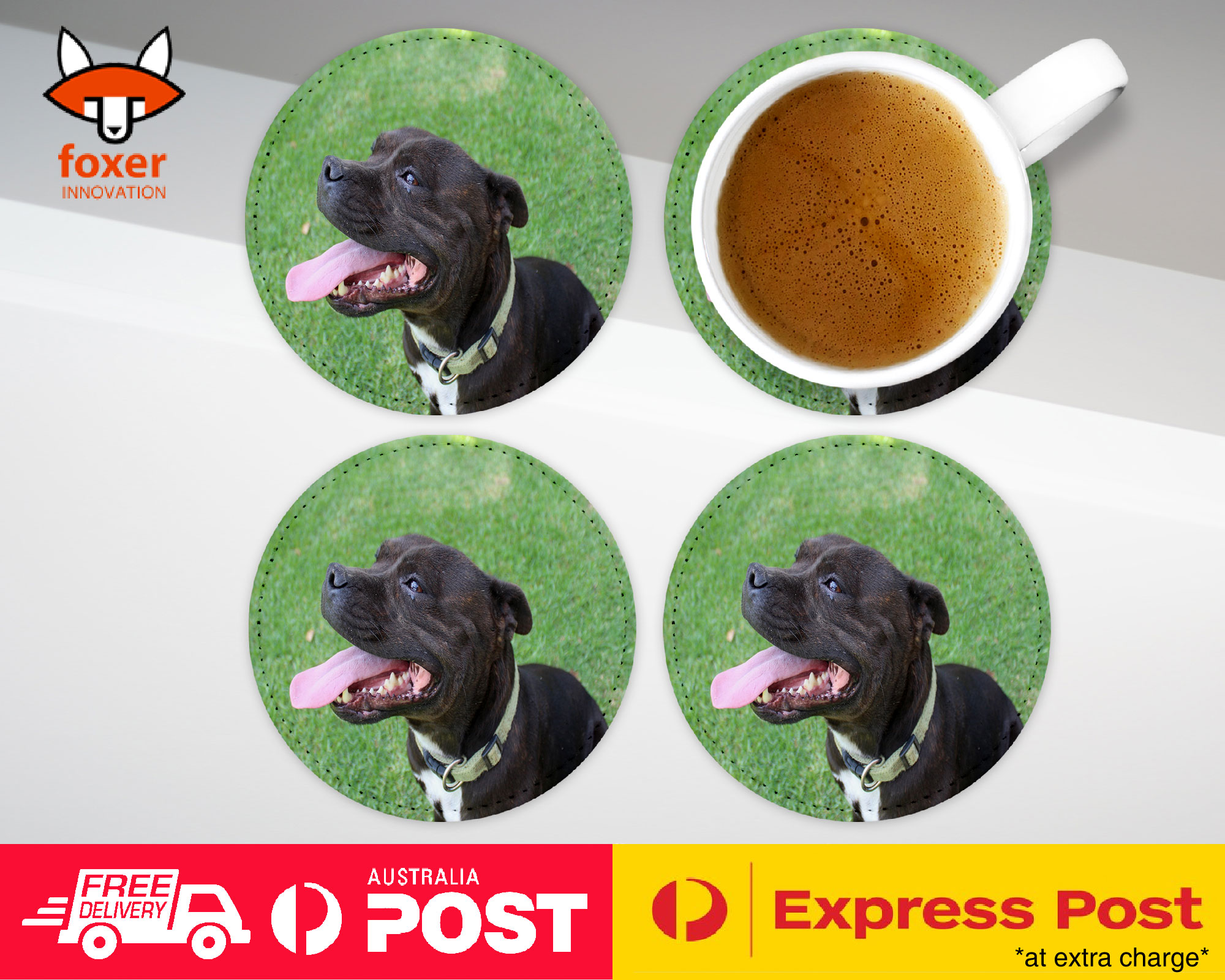 COASTER COFFEE DRINKING MAT|STAFFORDSHIRE BULL TERRIER 2