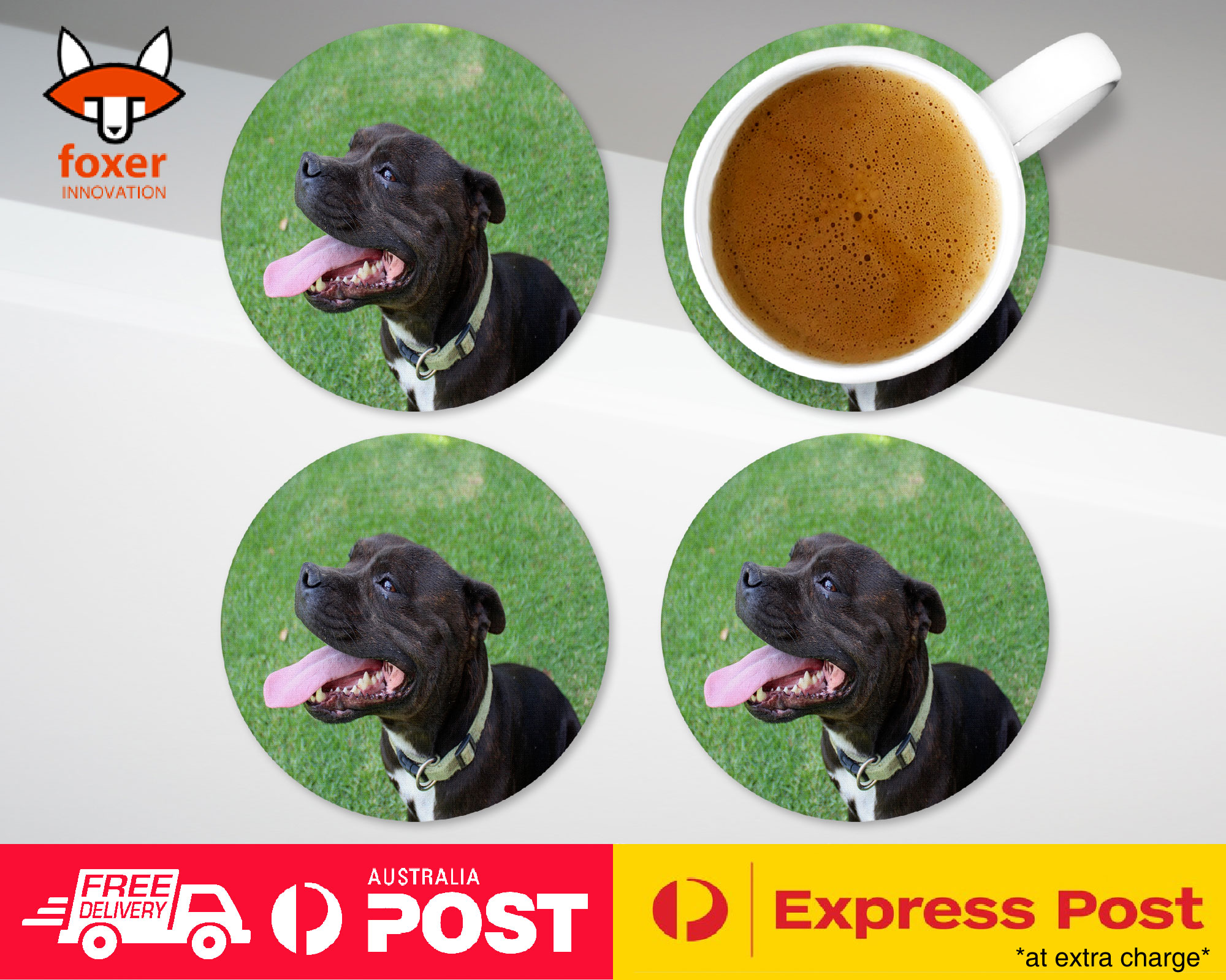 COASTER COFFEE DRINKING MAT|STAFFORDSHIRE BULL TERRIER 2