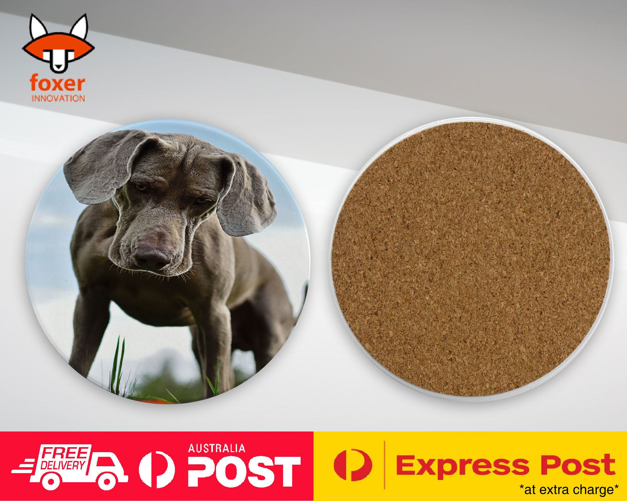 COASTER COFFEE DRINKING MAT|WEIMARANER DOG 2