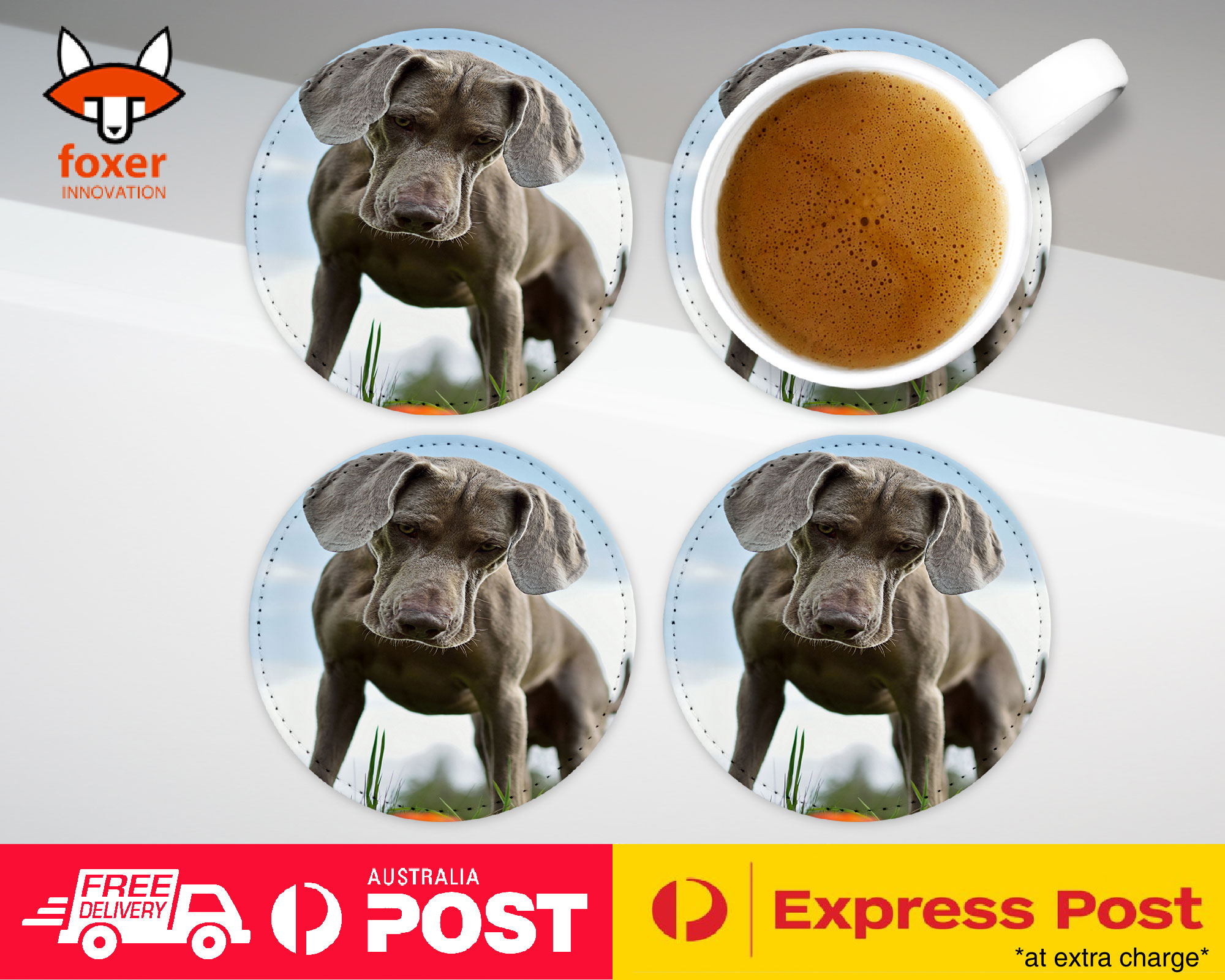 COASTER COFFEE DRINKING MAT|WEIMARANER DOG 2