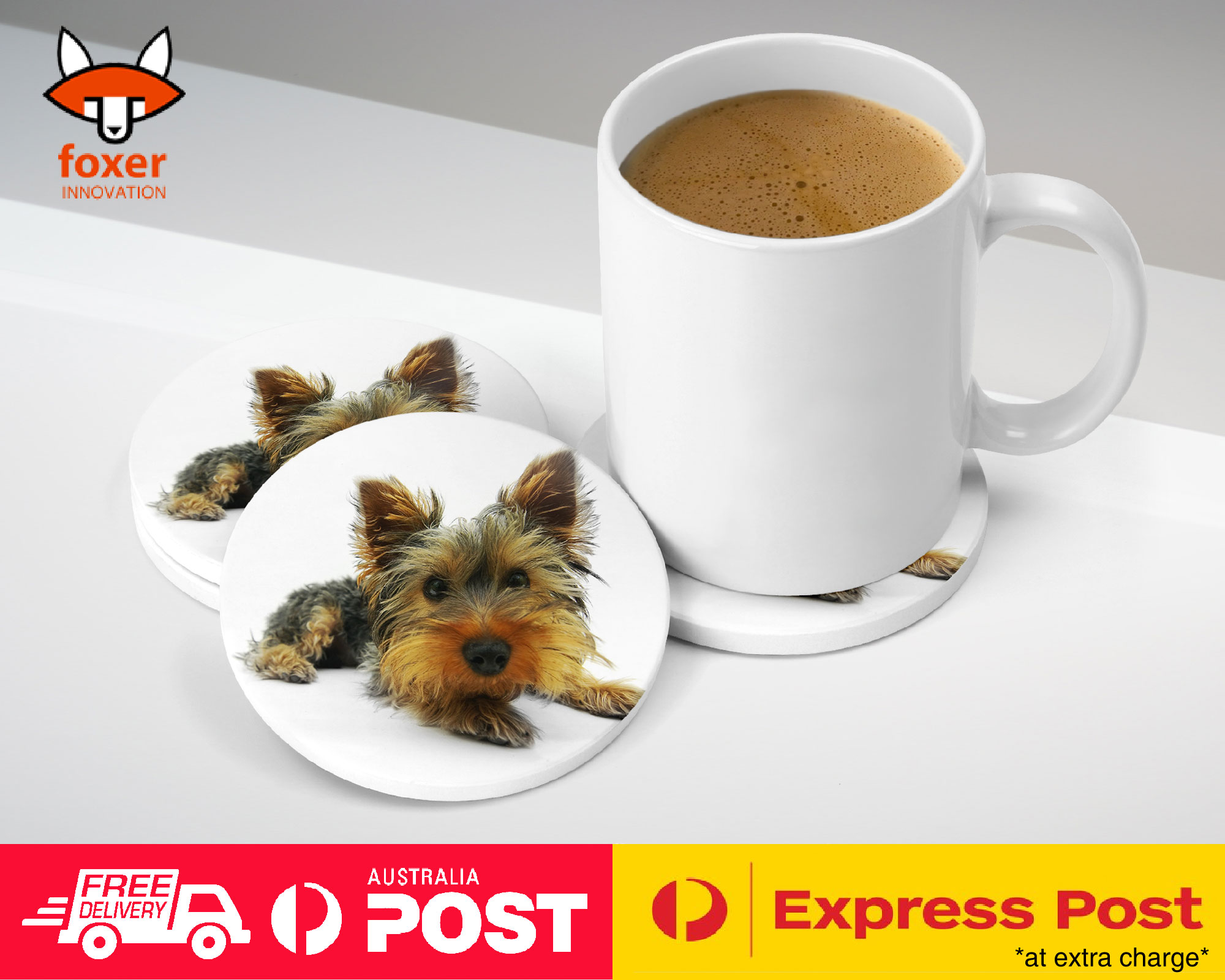 COASTER COFFEE DRINKING MAT|YORKSHIRE TERRIER DOG 6