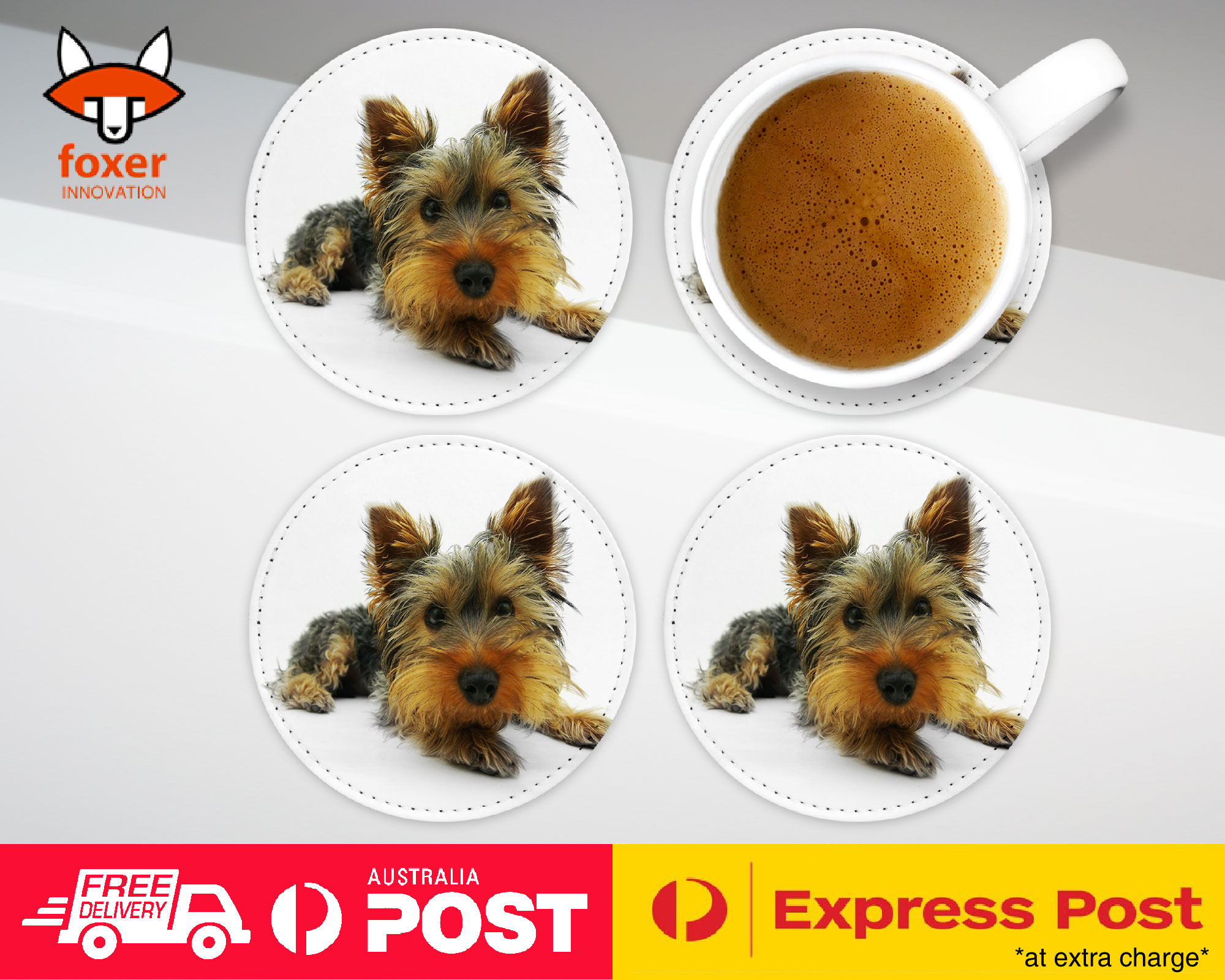 COASTER COFFEE DRINKING MAT|YORKSHIRE TERRIER DOG 6