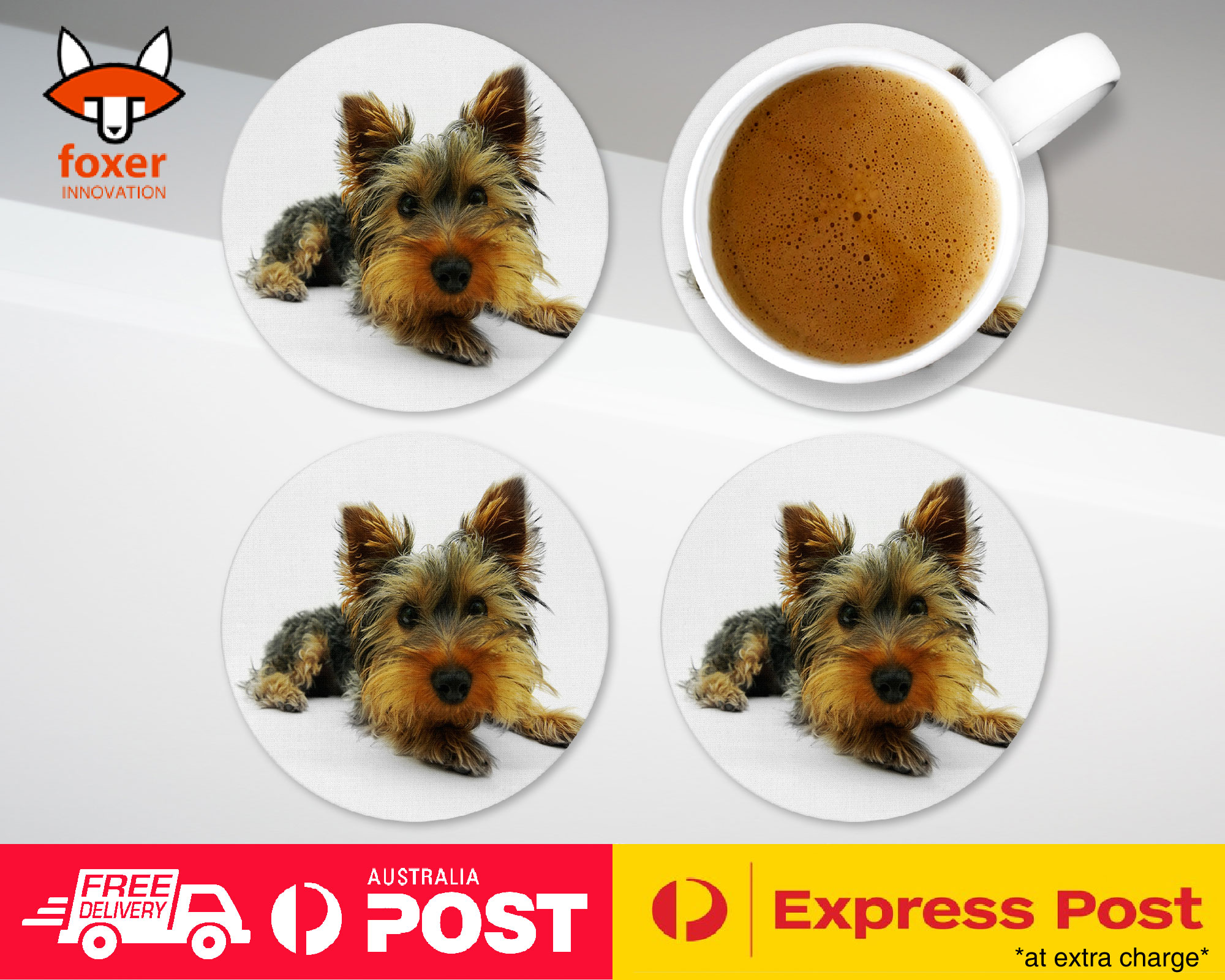 COASTER COFFEE DRINKING MAT|YORKSHIRE TERRIER DOG 6