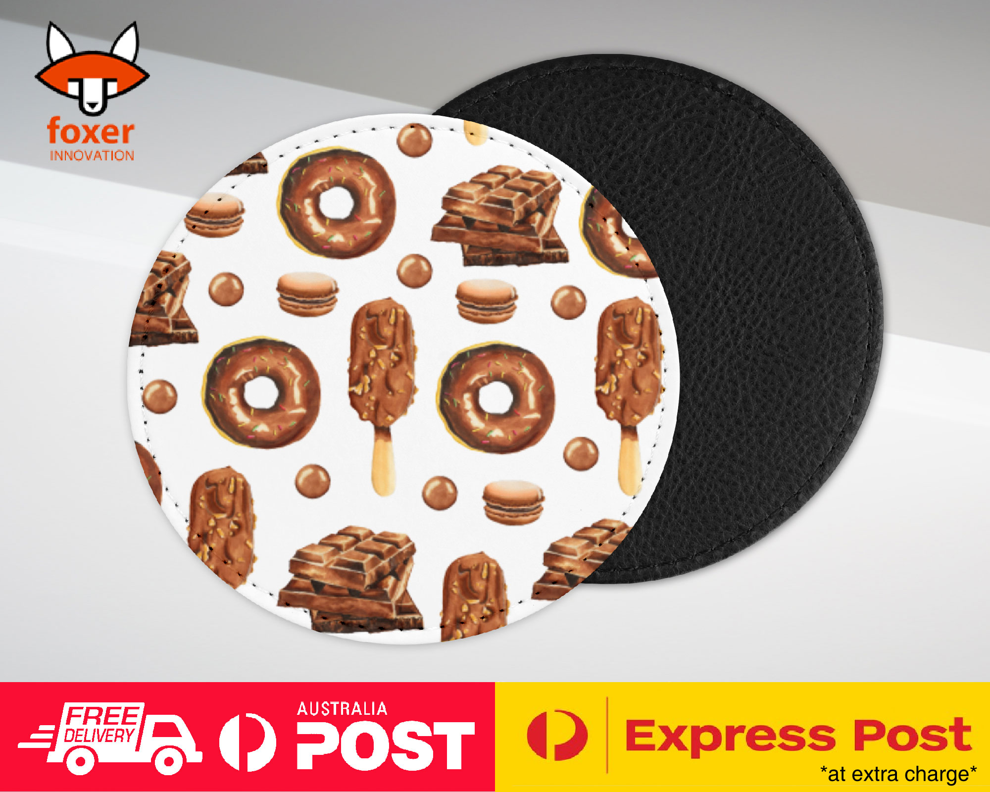 COASTER COFFEE DRINKING MAT|DONUT MACARON ICECREAM PATTERN