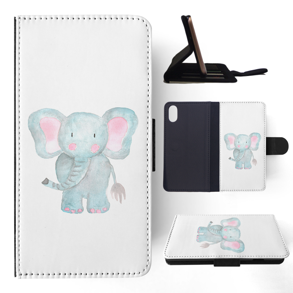 FLIP CASE FOR APPLE IPHONE|WATERCOLOR ELEPHANT - Picture 114 of 193