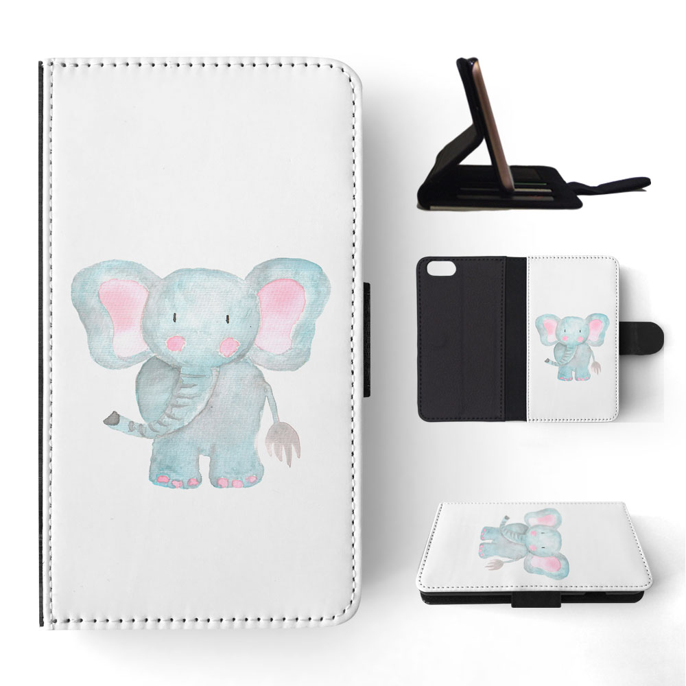 FLIP CASE FOR APPLE IPHONE|WATERCOLOR ELEPHANT - Picture 169 of 193