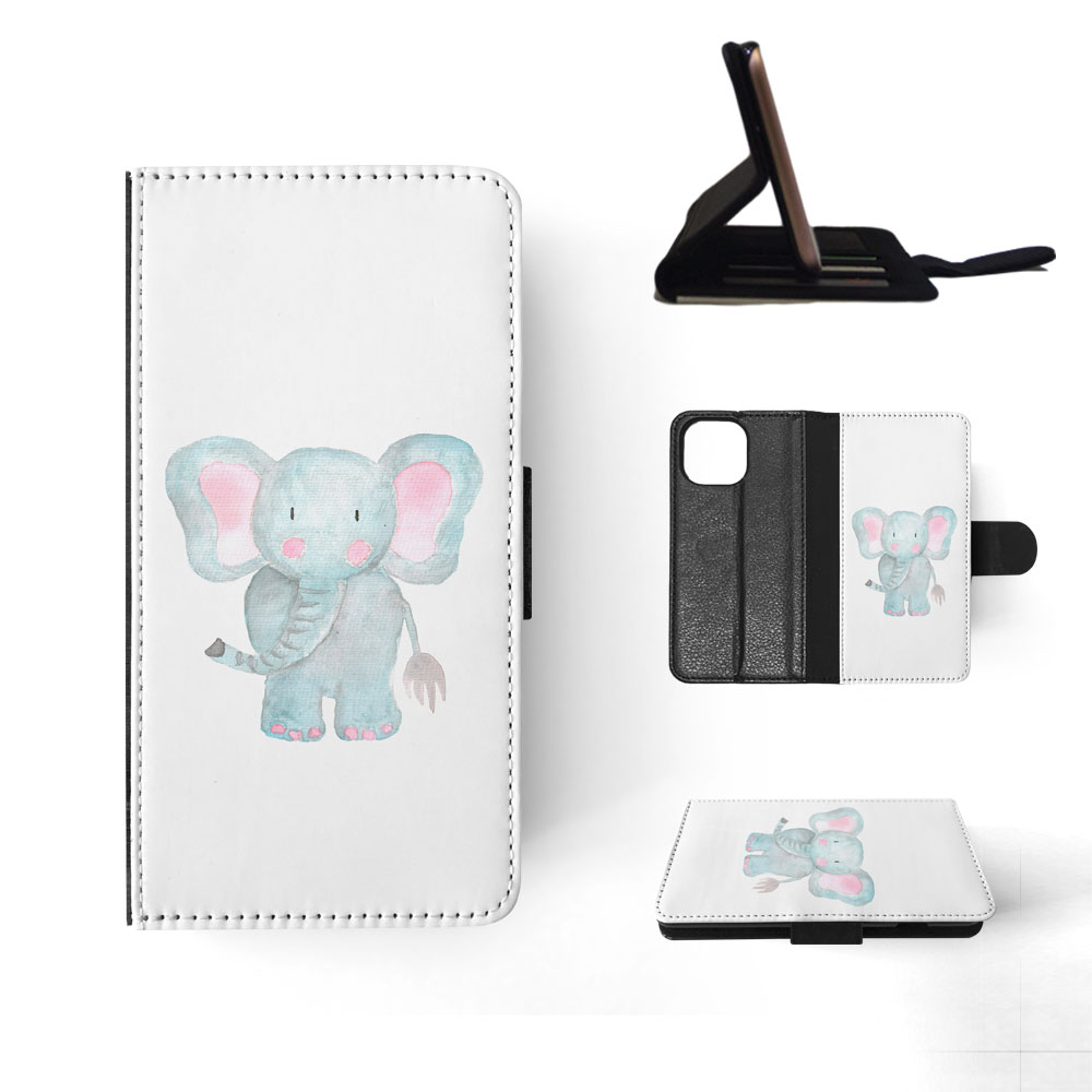 FLIP CASE FOR APPLE IPHONE|WATERCOLOR ELEPHANT - Picture 81 of 193