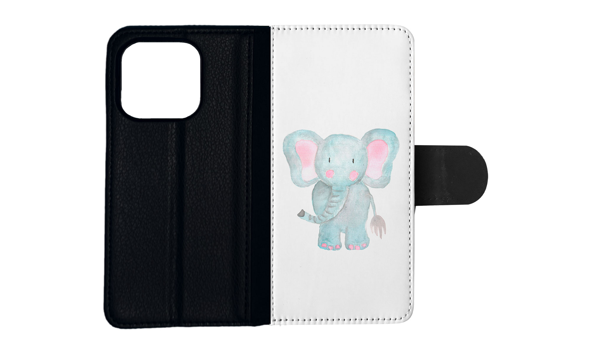 FLIP CASE FOR APPLE IPHONE|WATERCOLOR ELEPHANT - Picture 74 of 193