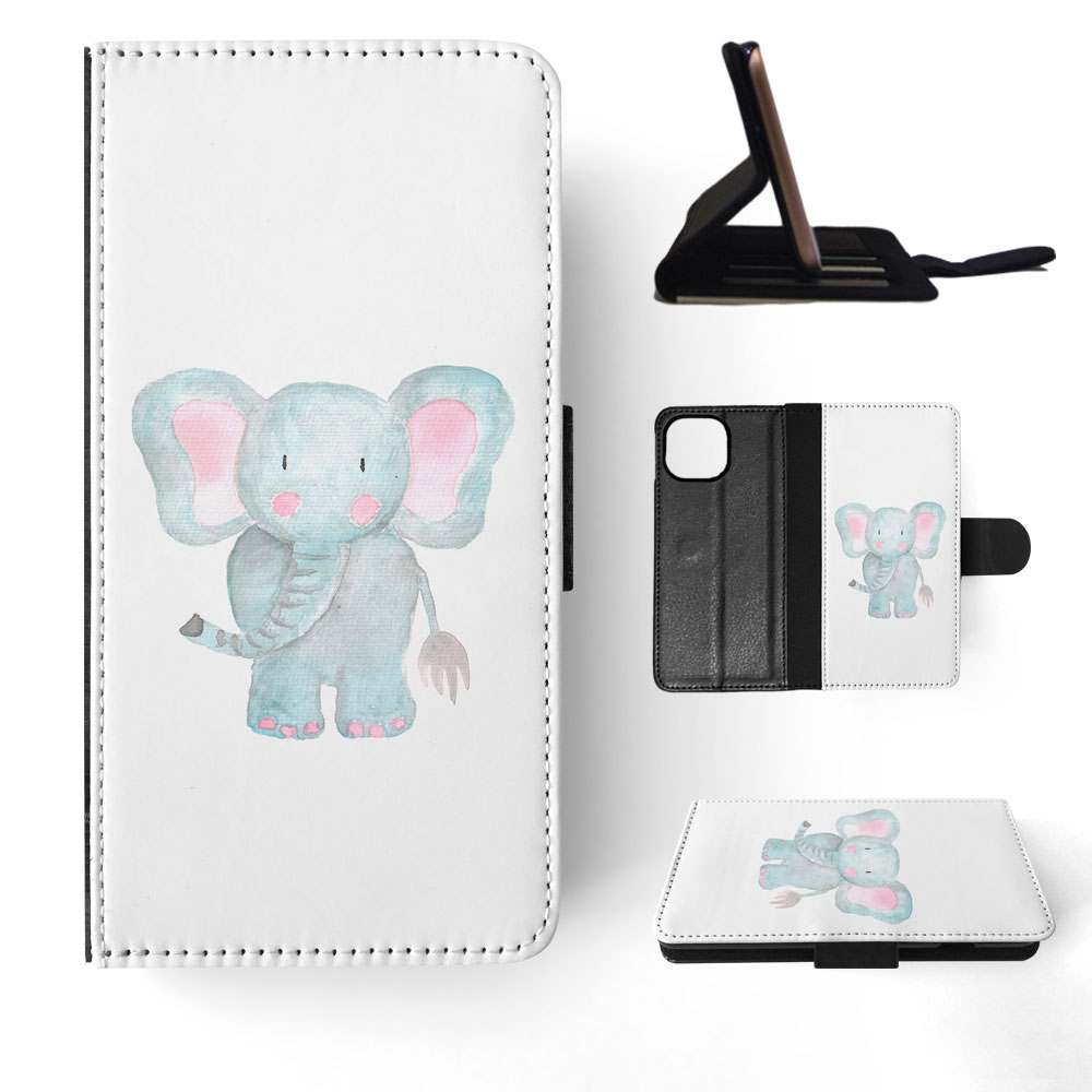 FLIP CASE FOR APPLE IPHONE|WATERCOLOR ELEPHANT - Picture 61 of 193