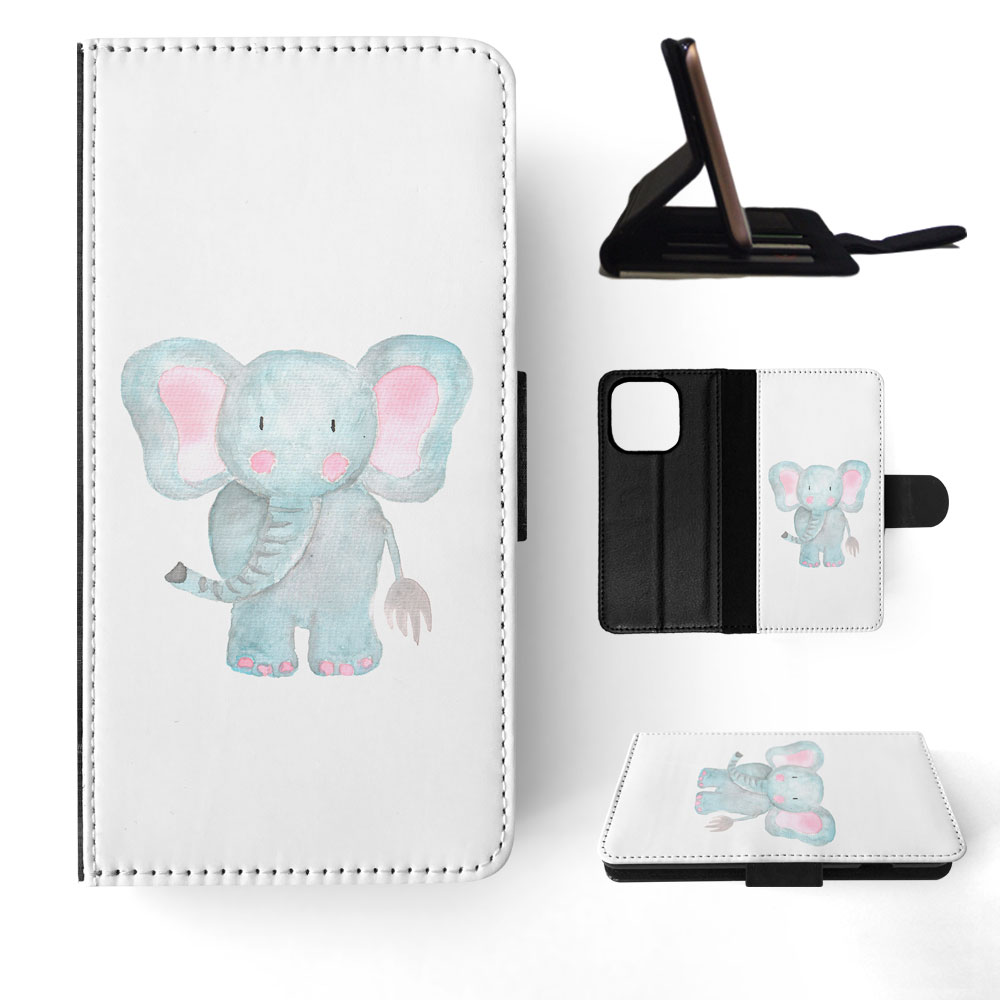 FLIP CASE FOR APPLE IPHONE|WATERCOLOR ELEPHANT - Picture 51 of 193