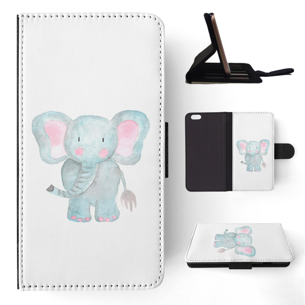 FLIP CASE FOR APPLE IPHONE|WATERCOLOR ELEPHANT - Picture 149 of 193