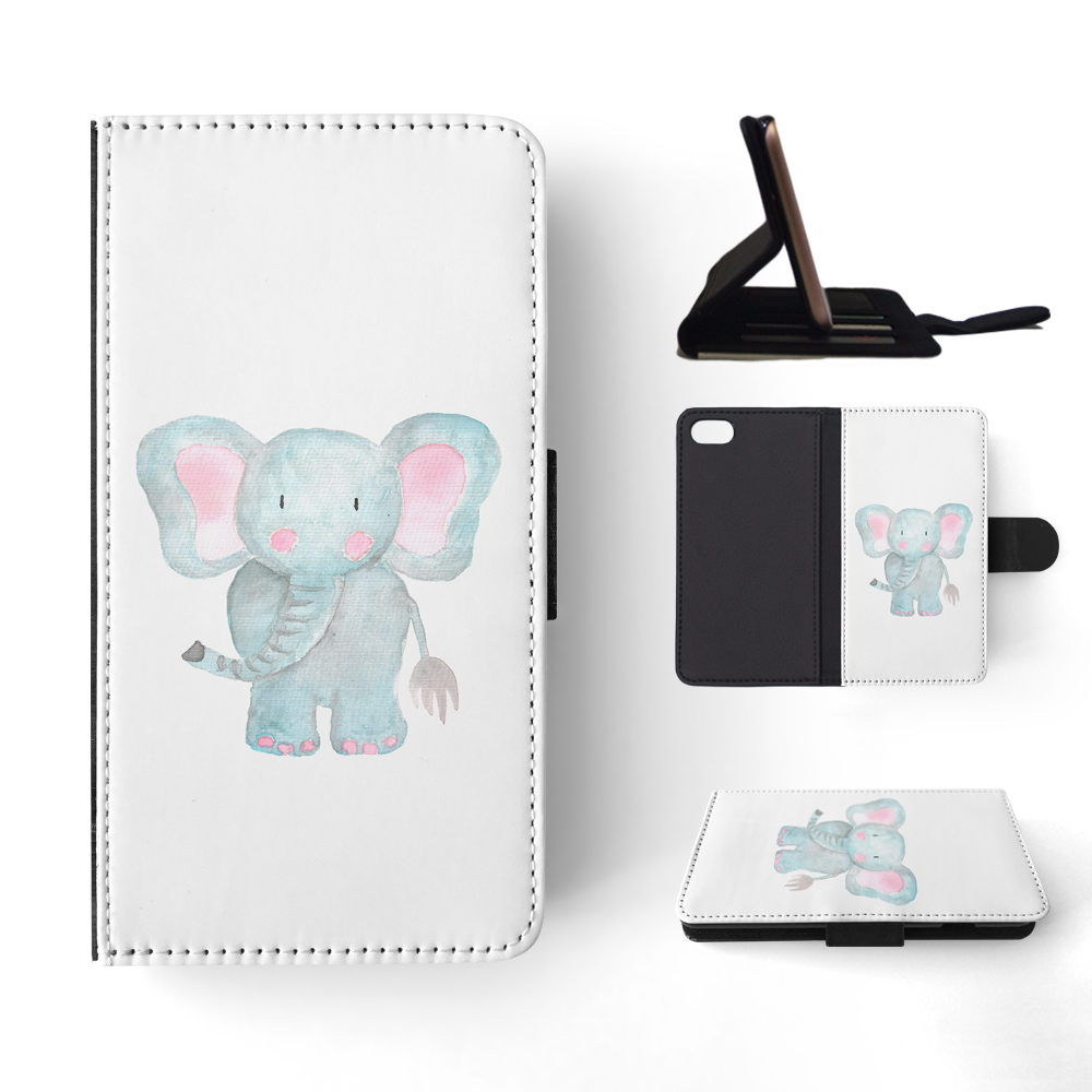 FLIP CASE FOR APPLE IPHONE|WATERCOLOR ELEPHANT - Picture 134 of 193