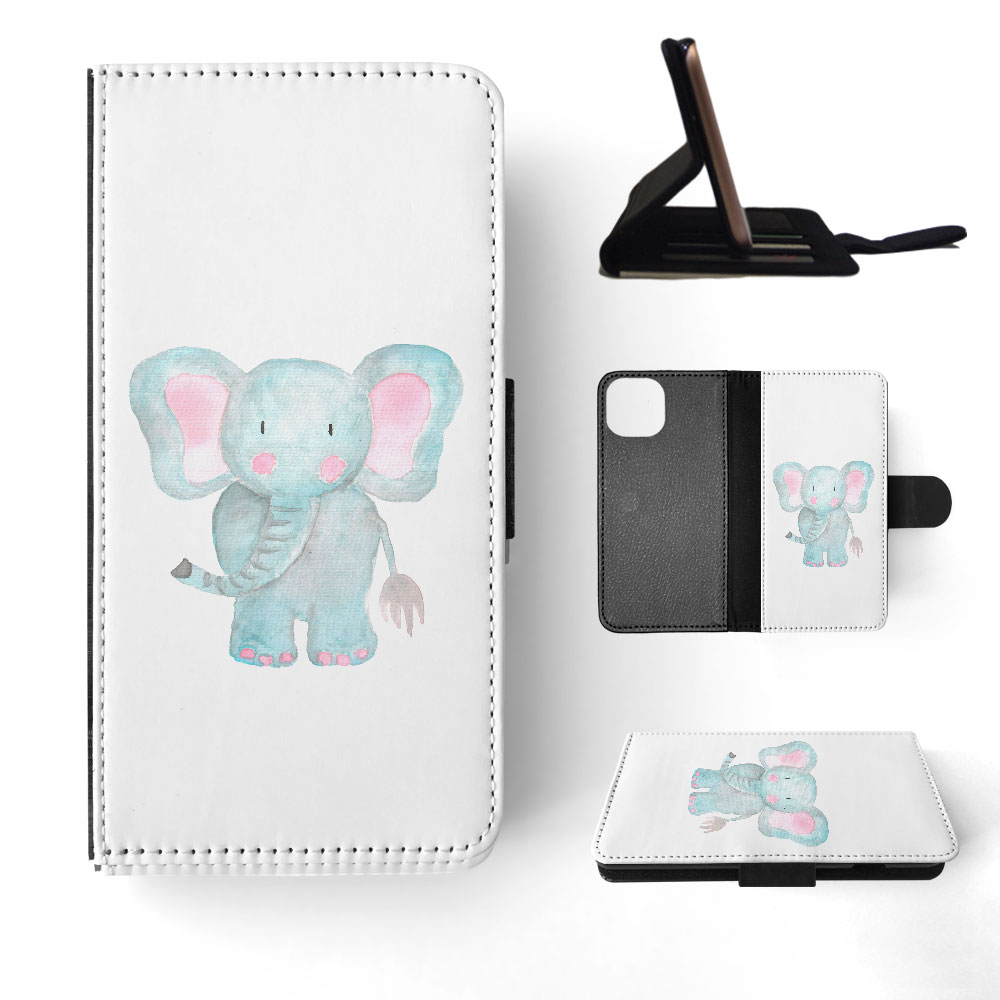 FLIP CASE FOR APPLE IPHONE|WATERCOLOR ELEPHANT - Picture 41 of 193