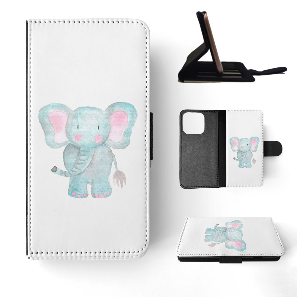 FLIP CASE FOR APPLE IPHONE|WATERCOLOR ELEPHANT - Picture 31 of 193