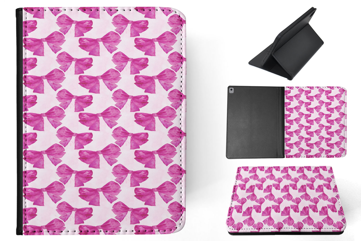 CASE COVER FOR APPLE IPAD|FASHION PINK BOW TIE PATTERN - Bild 21 von 55