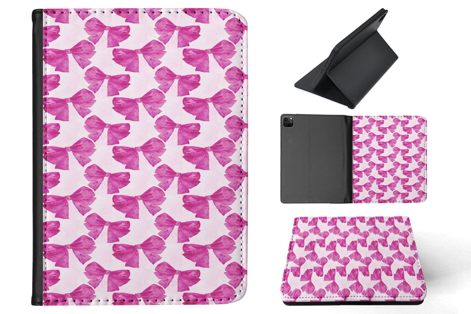 CASE COVER FOR APPLE IPAD|FASHION PINK BOW TIE PATTERN - Bild 36 von 55