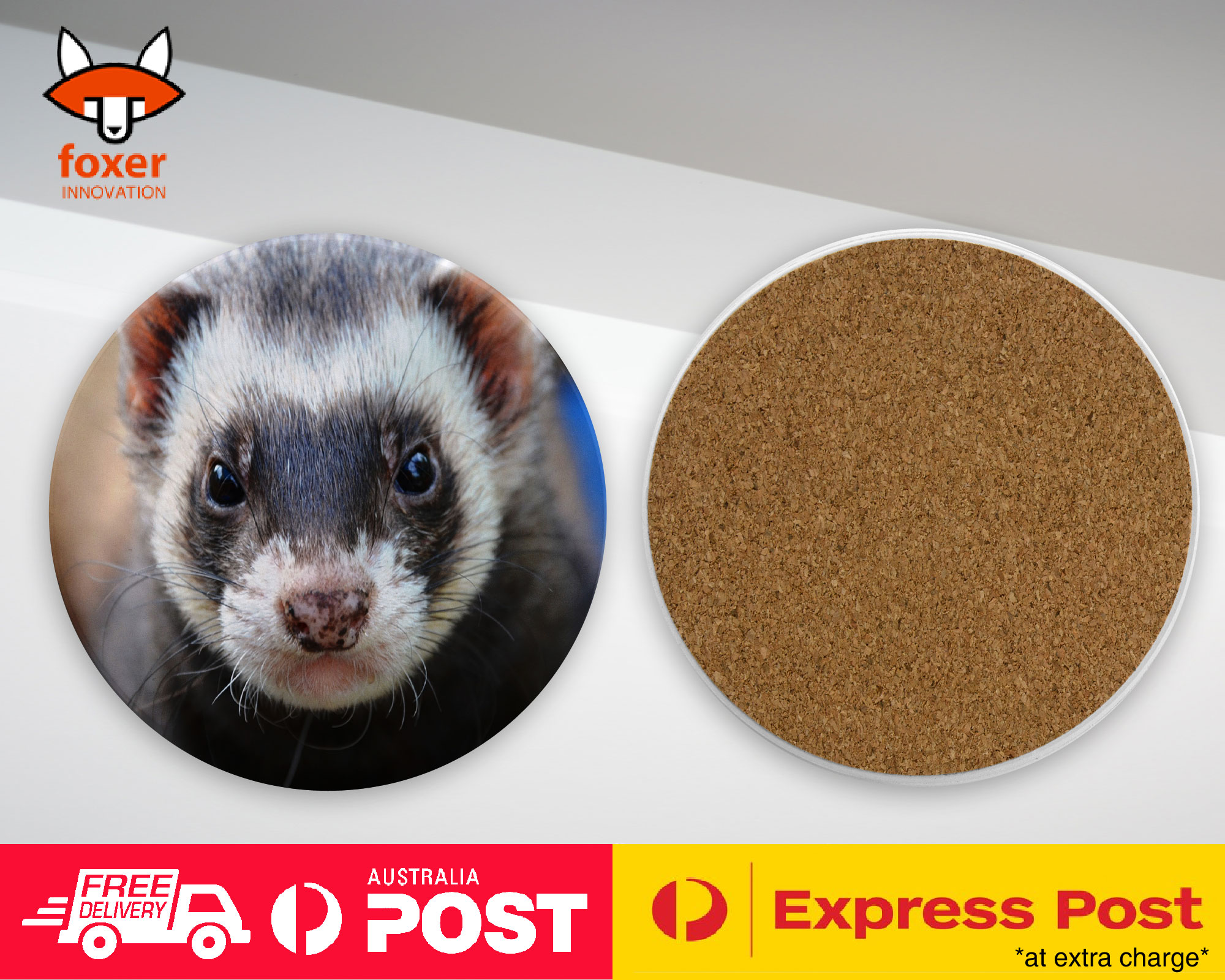COASTER COFFEE DRINKING MAT|FERRETS PET ANIMAL 7