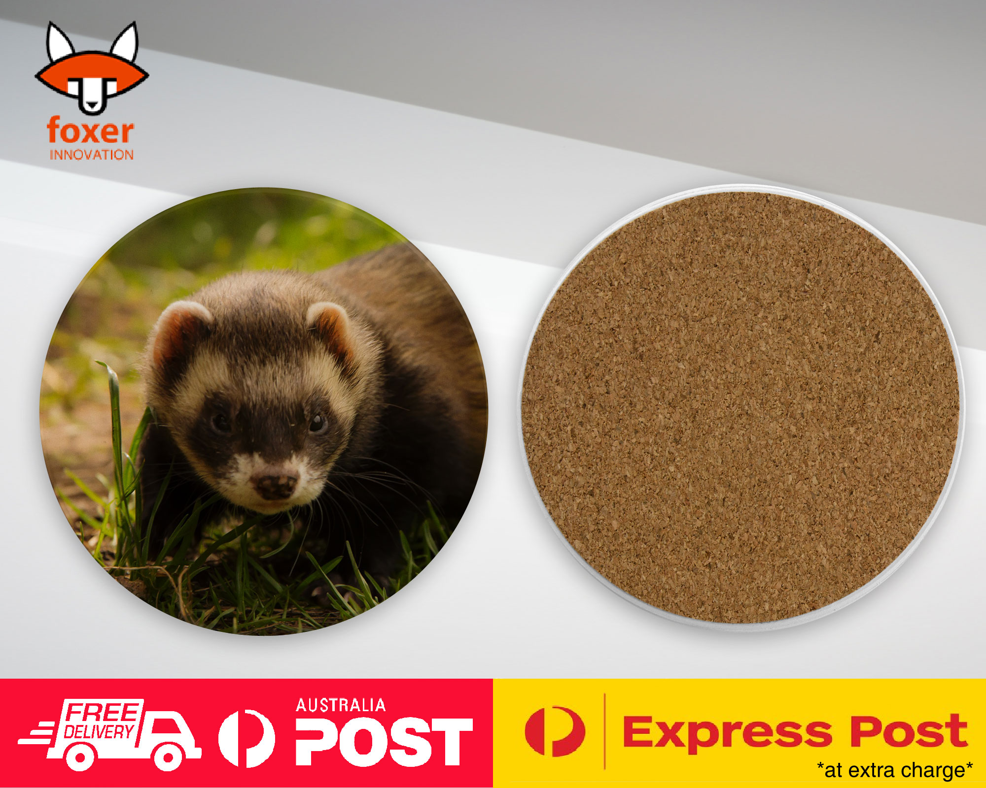 COASTER COFFEE DRINKING MAT|FERRETS PET ANIMAL 8
