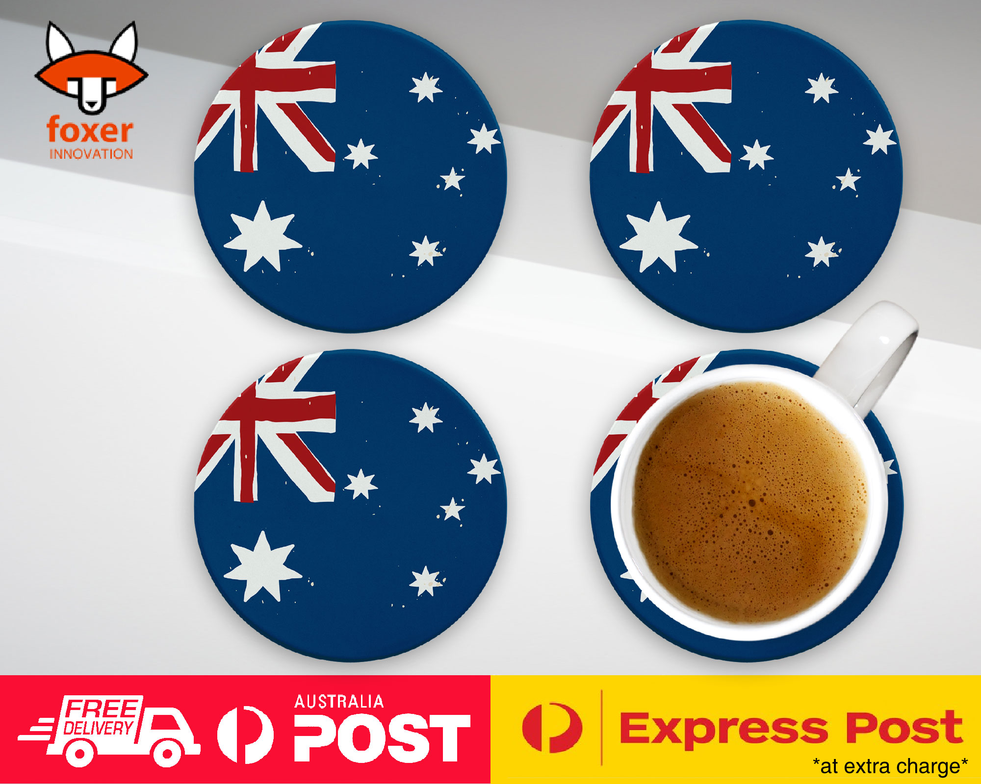 COASTER COFFEE DRINKING MAT|AUSTRALIA COUNTRY FLAG 183 - Picture 9 of 21