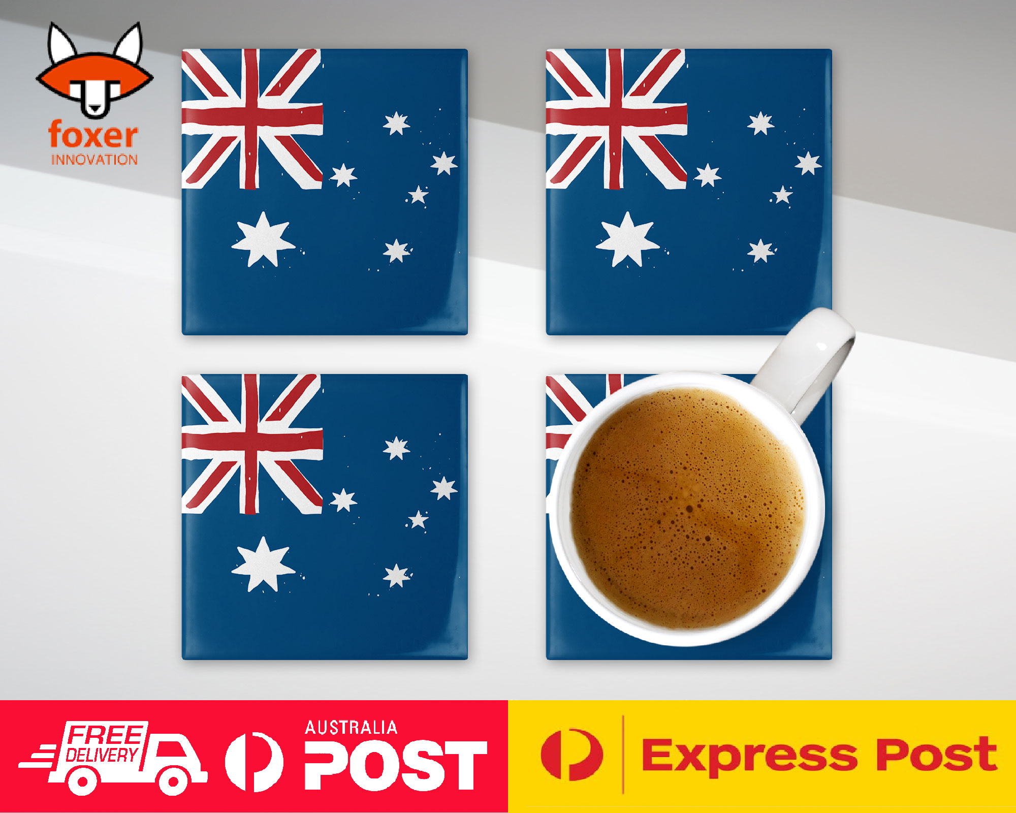 COASTER COFFEE DRINKING MAT|AUSTRALIA COUNTRY FLAG 183 - Picture 19 of 21