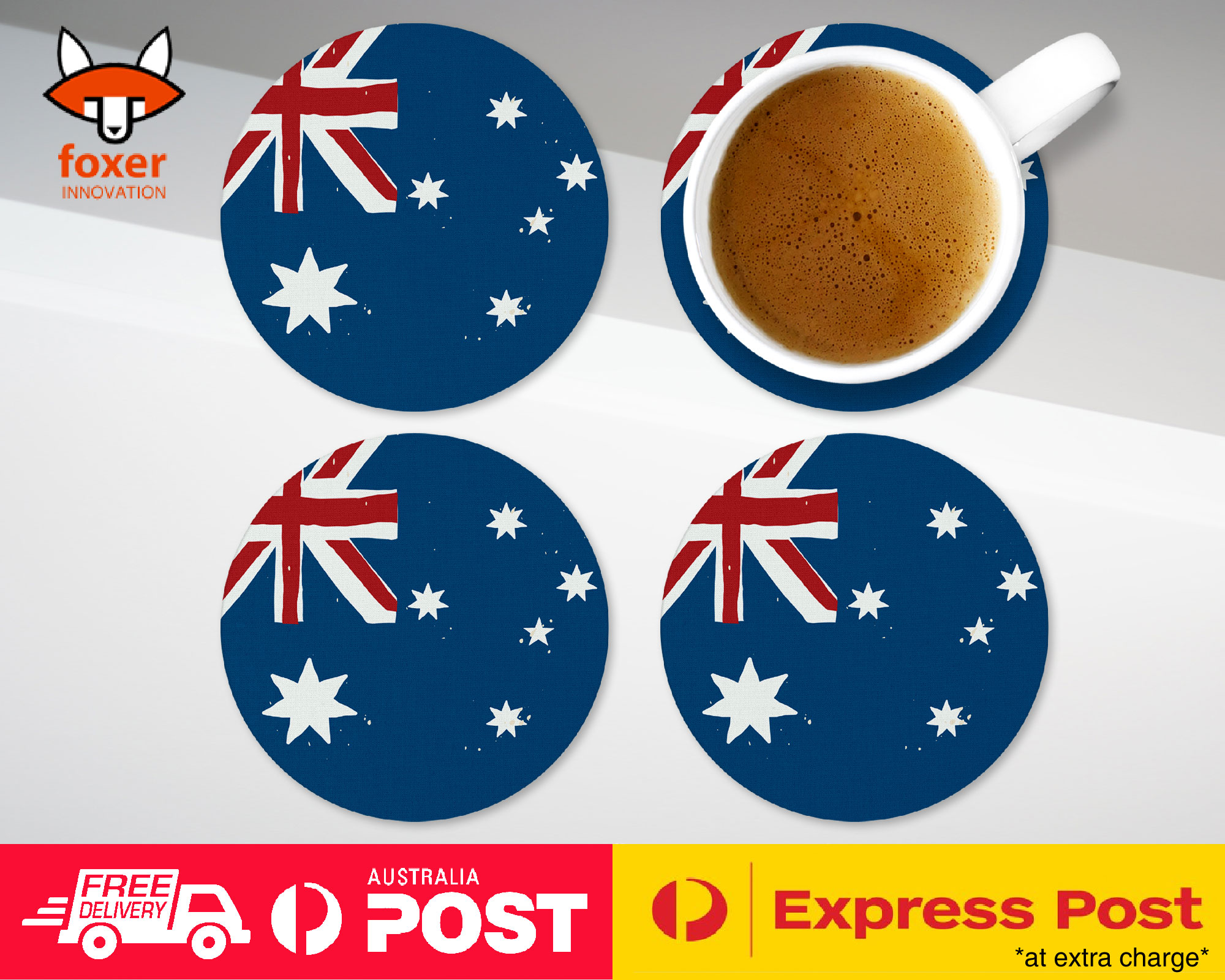 COASTER COFFEE DRINKING MAT|AUSTRALIA COUNTRY FLAG 183 - Picture 3 of 21