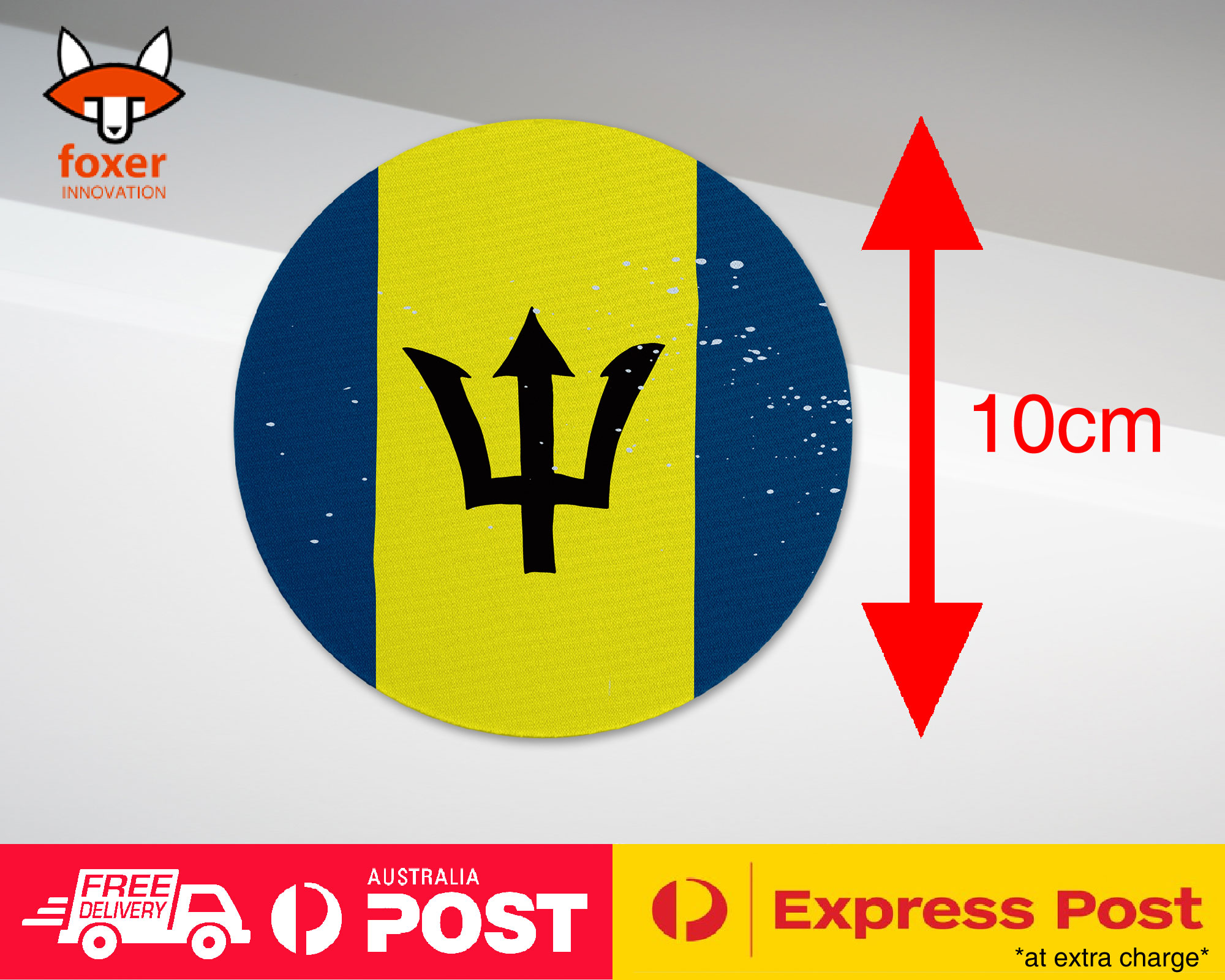 COASTER COFFEE DRINKING MAT|BARBADOS COUNTRY FLAG 188