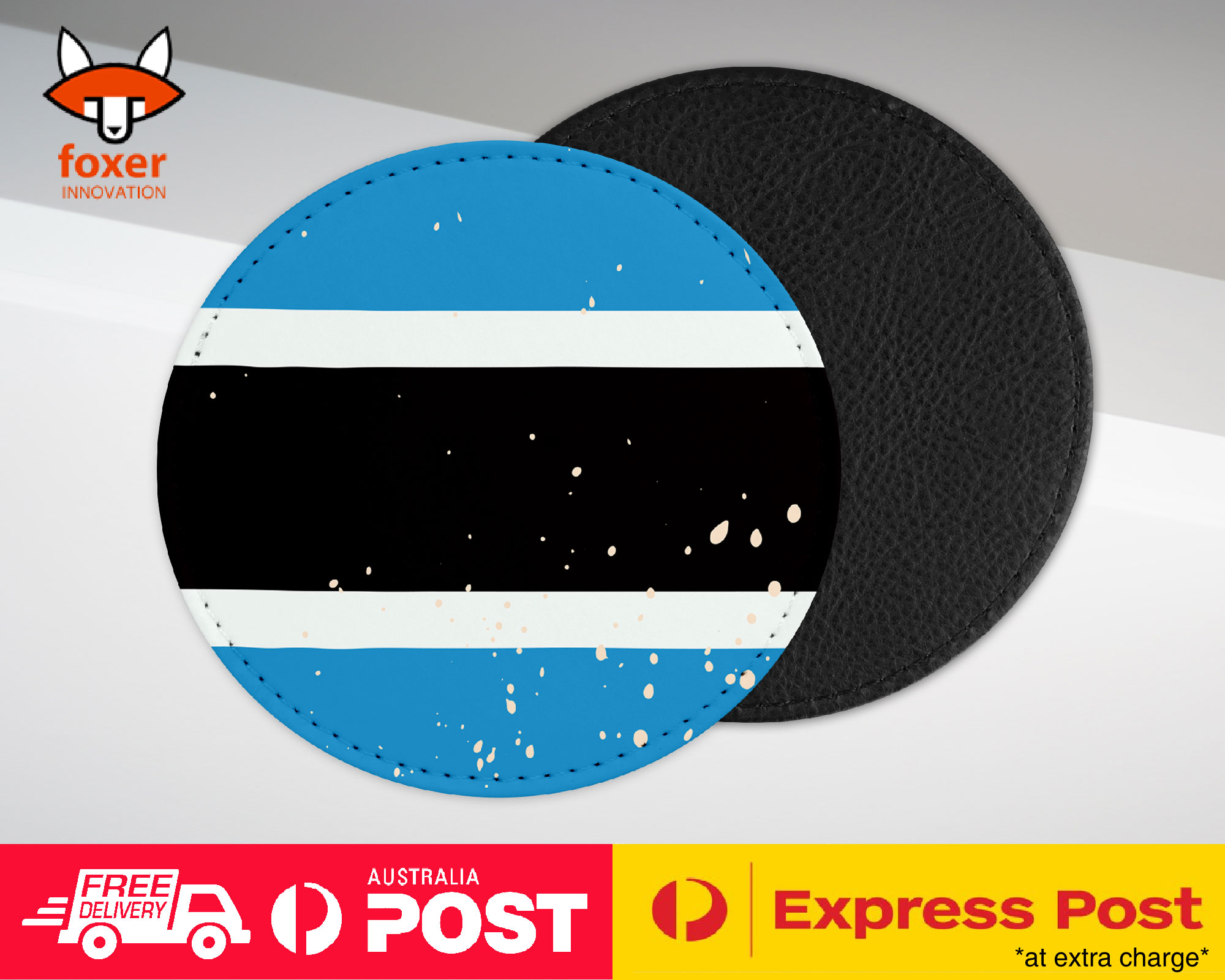 COASTER COFFEE DRINKING MAT|BOTSWANA COUNTRY FLAG 195